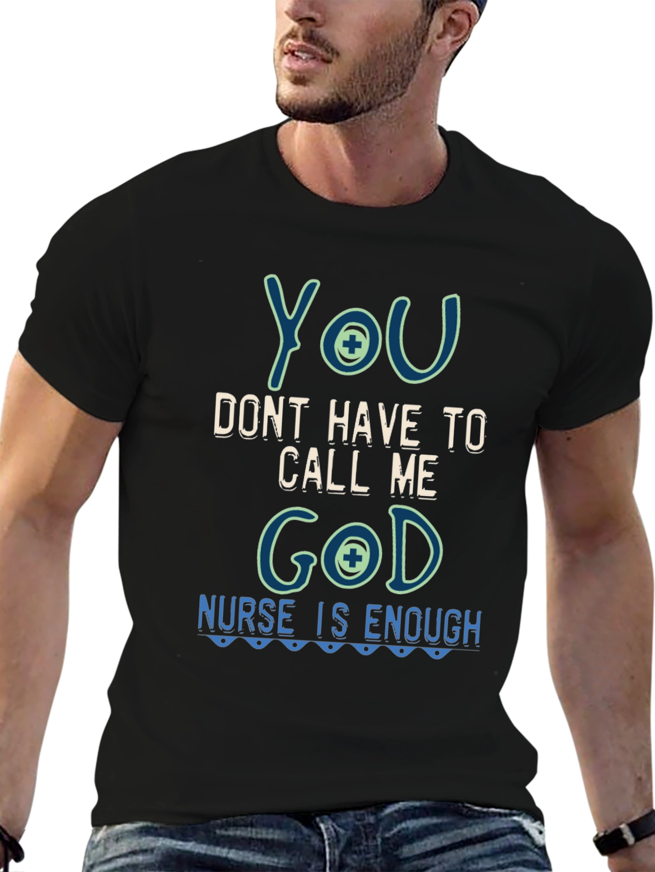 Nurse God Funny Graphic T-Shirt