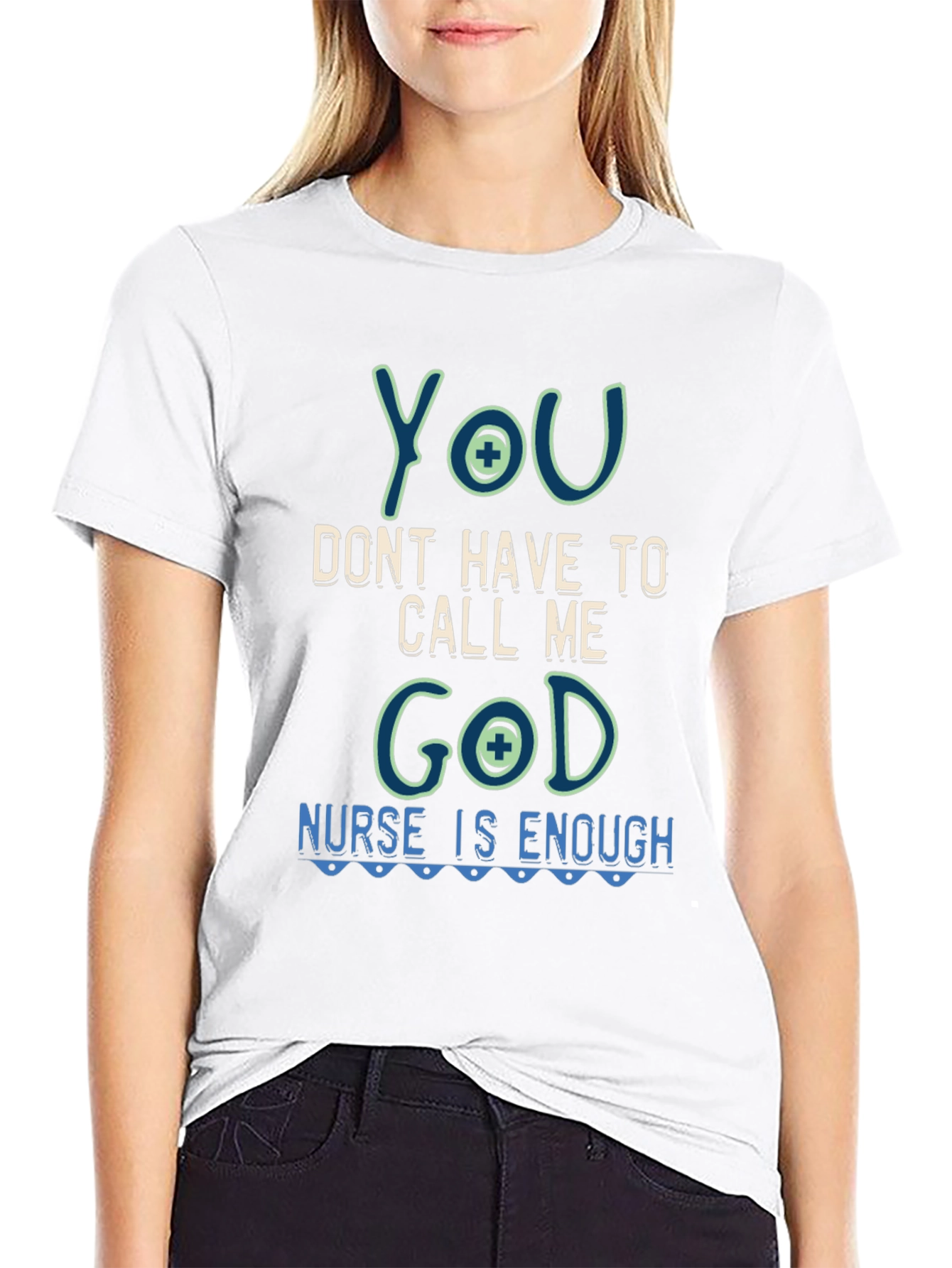 Nurse God Funny Graphic T-Shirt