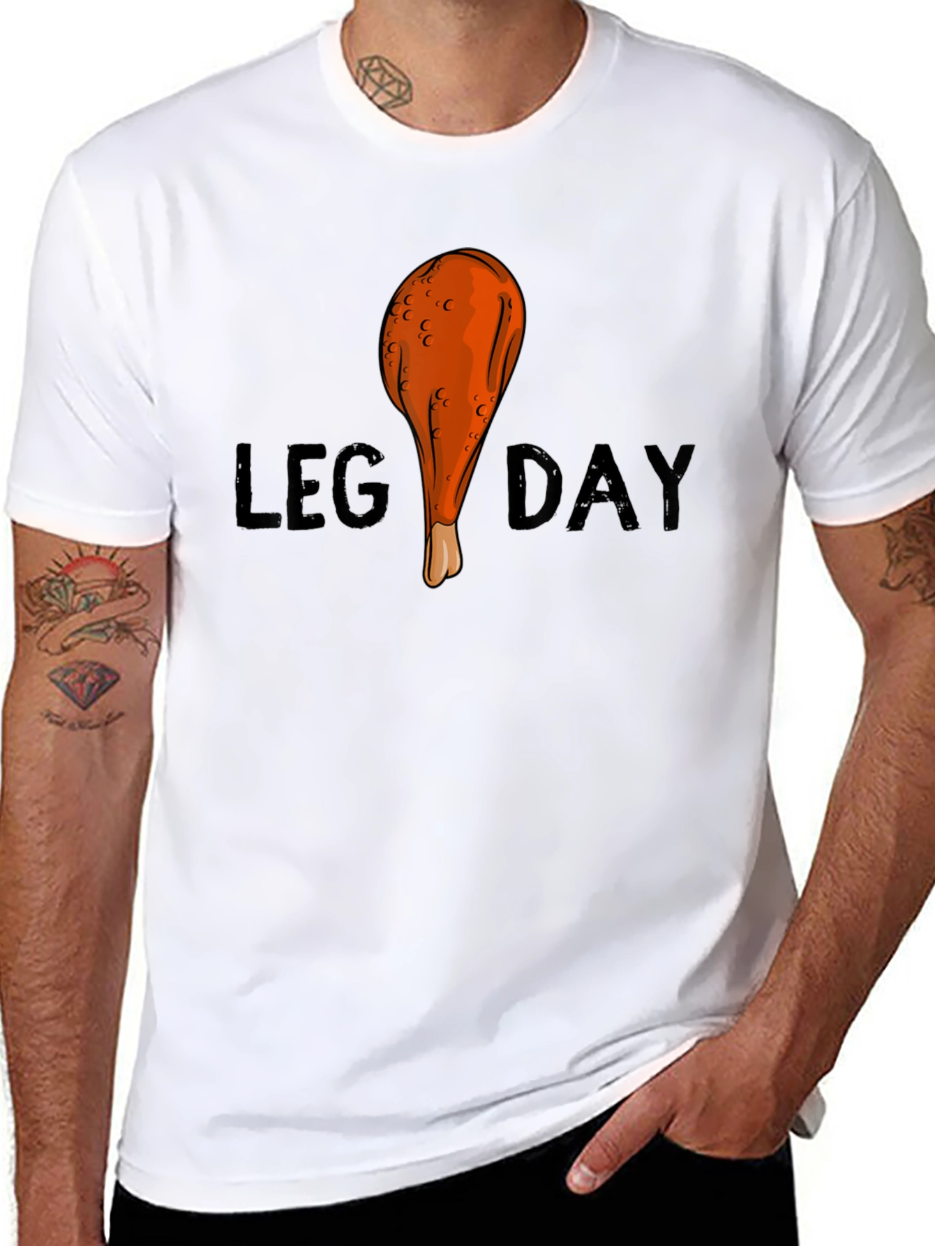 Leg Day Chicken T-Shirt - Funny Workout Tee