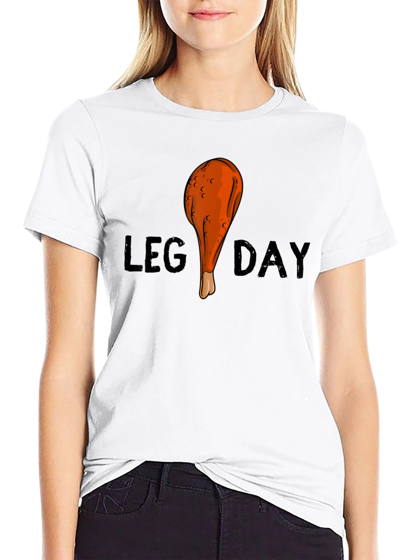 Leg Day Chicken T-Shirt - Funny Workout Tee