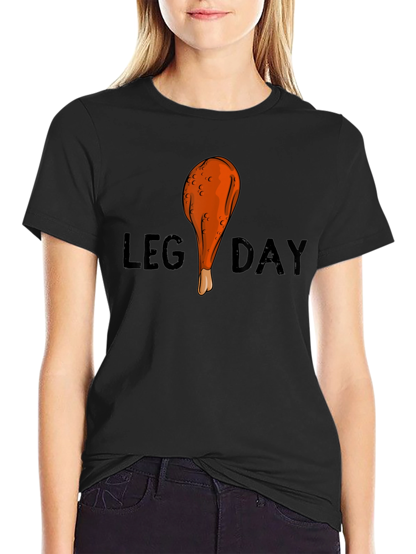 Leg Day Chicken T-Shirt - Funny Workout Tee