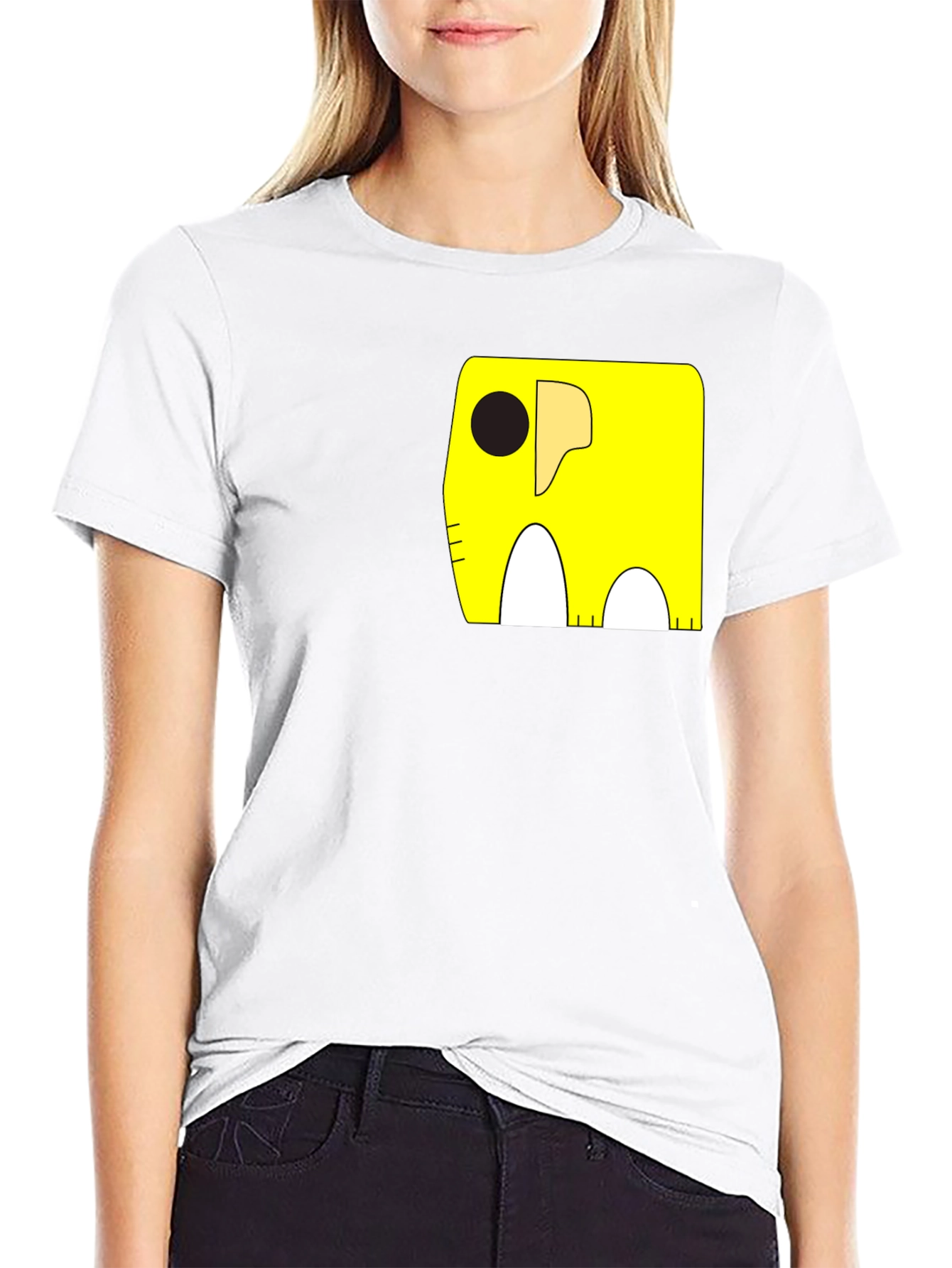 Cartoon Elephant Pocket T-Shirt