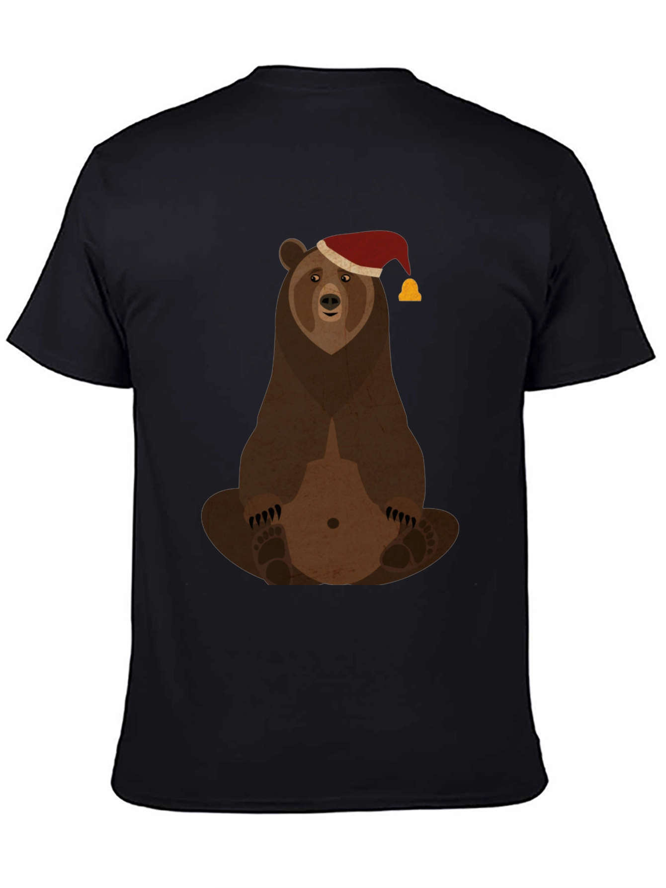 Bear with Santa Hat Graphic Tee