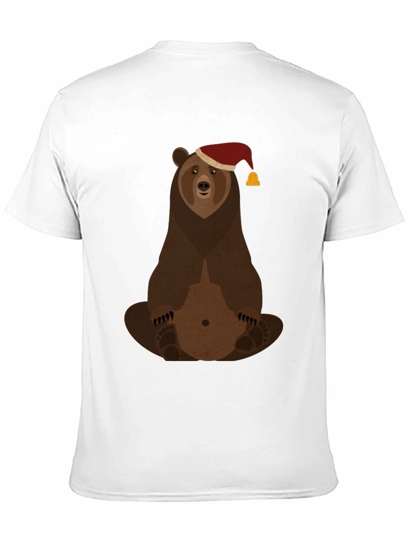 Bear with Santa Hat Graphic Tee