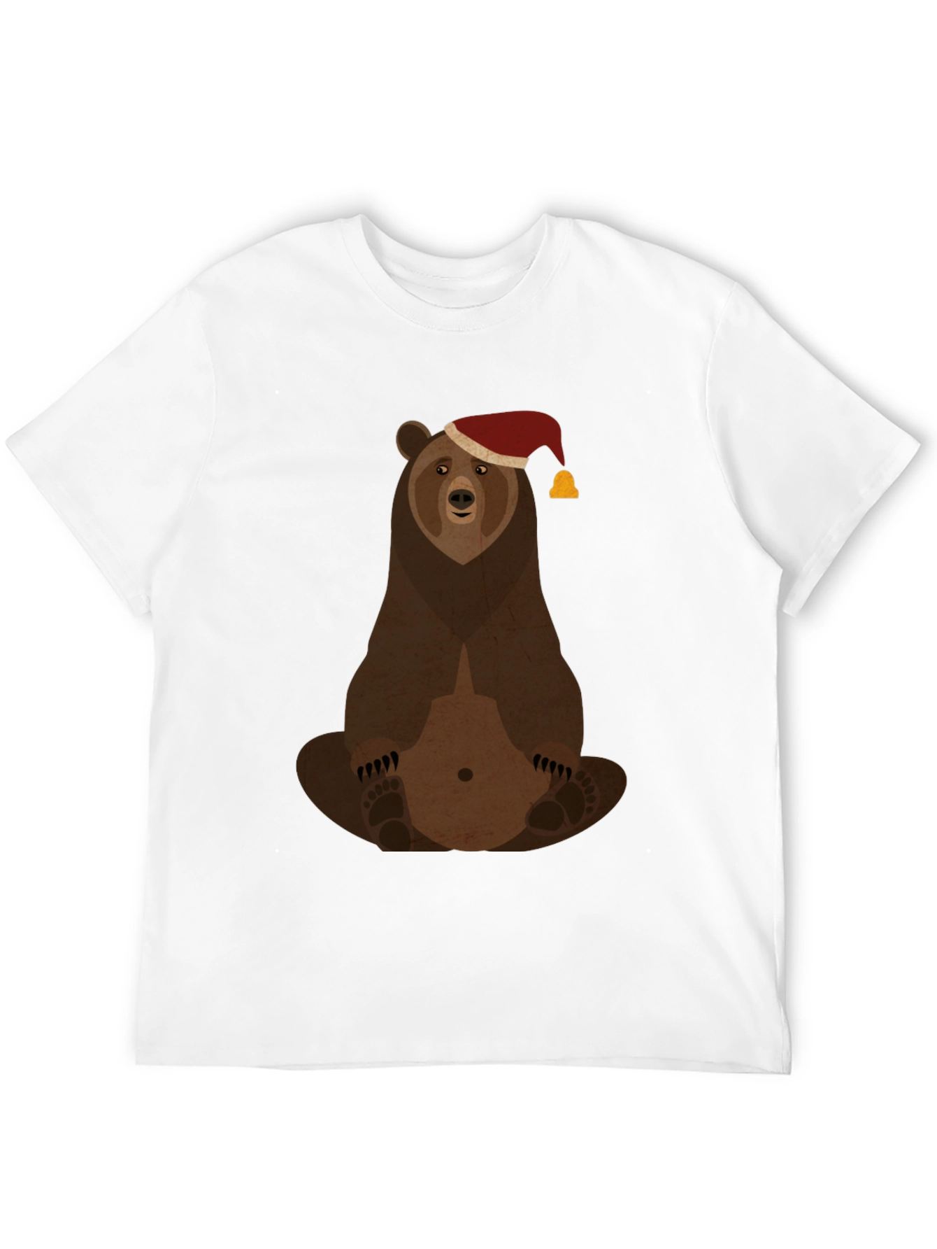Bear with Santa Hat Graphic Tee