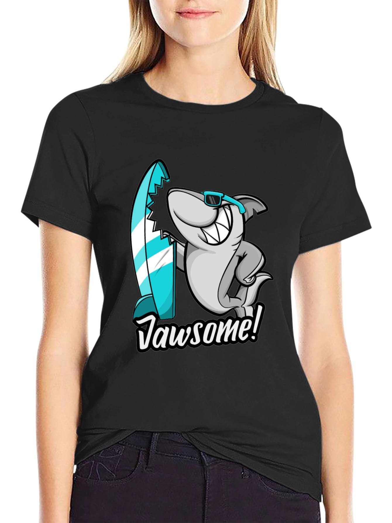 Jawsome Shark T-Shirt - Surfer Style