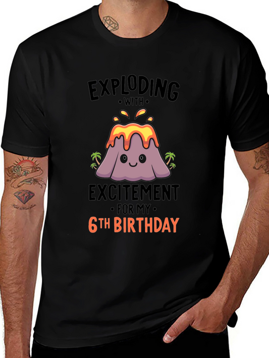 Exploding With Excitement 6th Birthday T-Shirt
