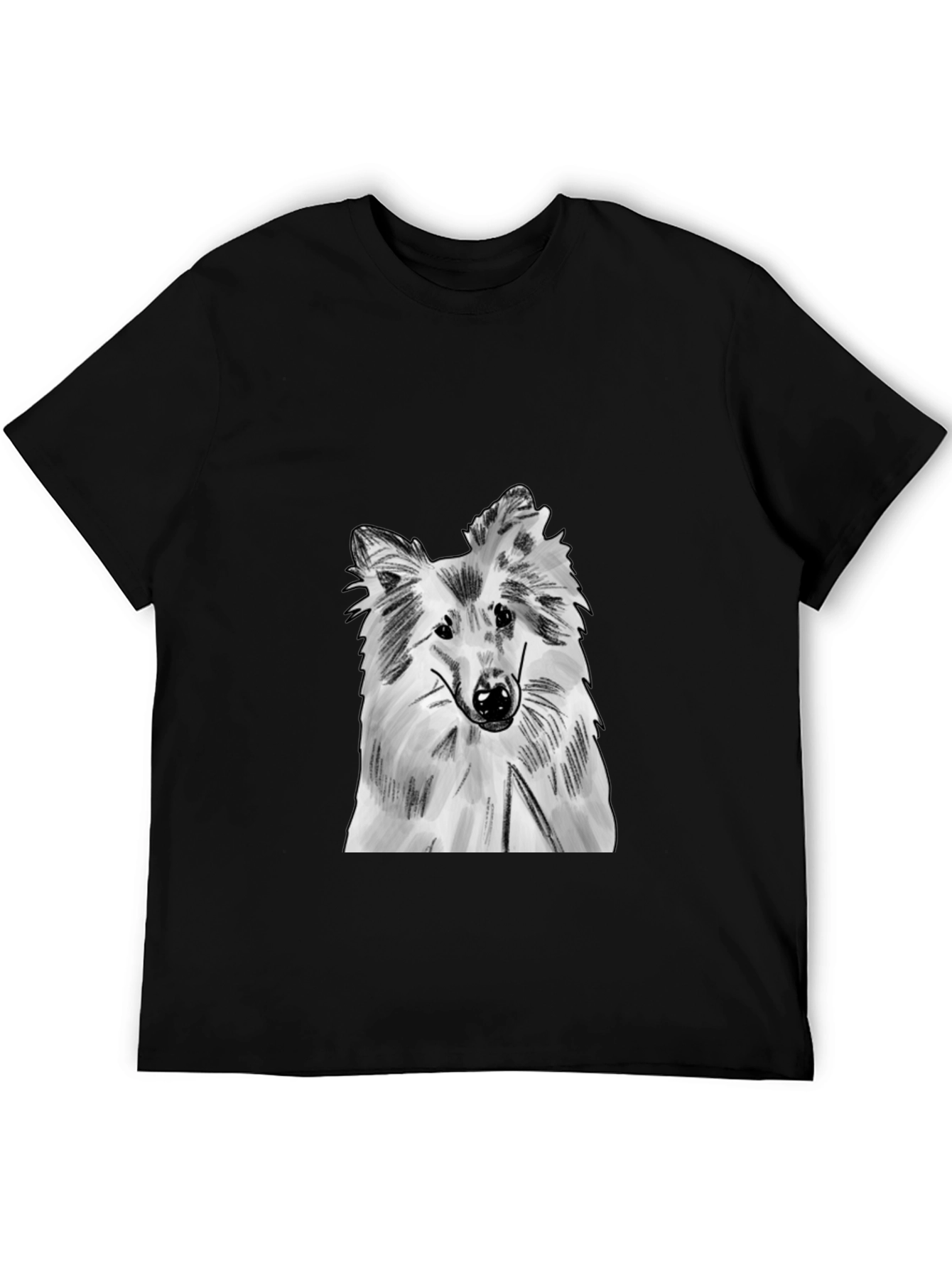 Sheltie Dog Black T-Shirt