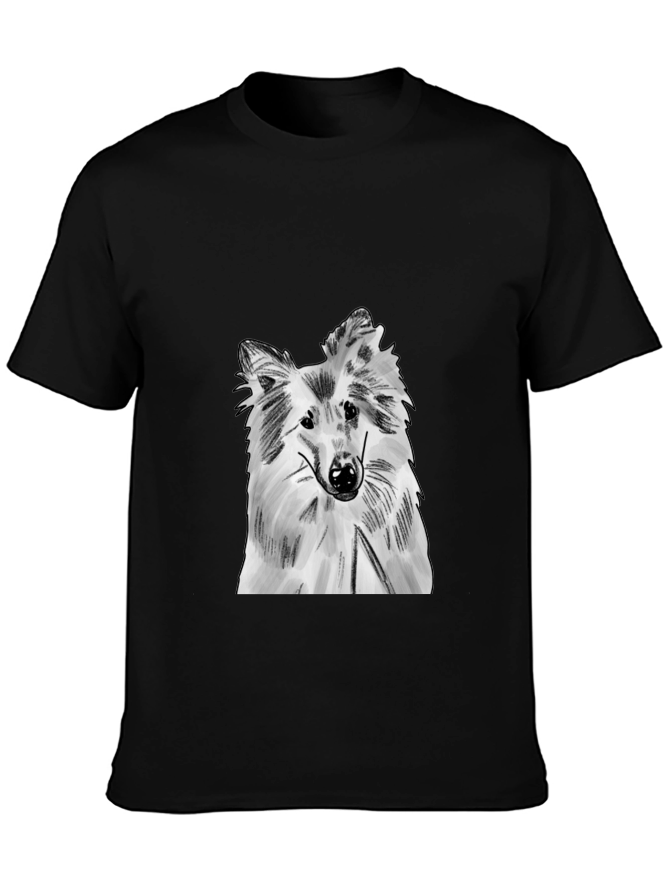 Sheltie Dog Black T-Shirt