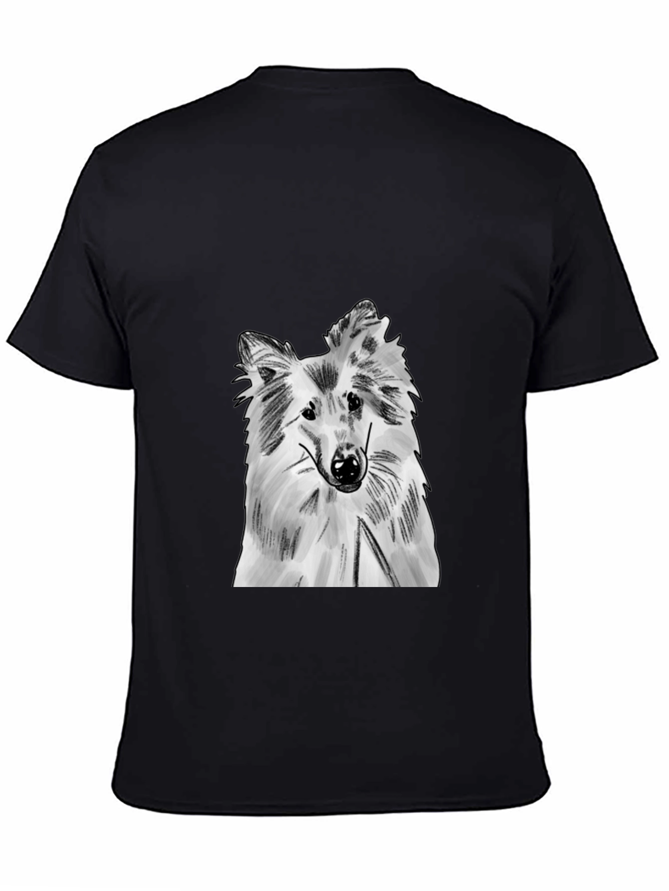 Sheltie Dog Black T-Shirt