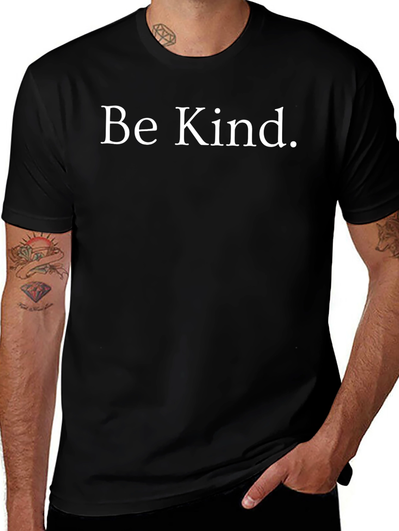 Be Kind Graphic Tee - Soft Black Cotton