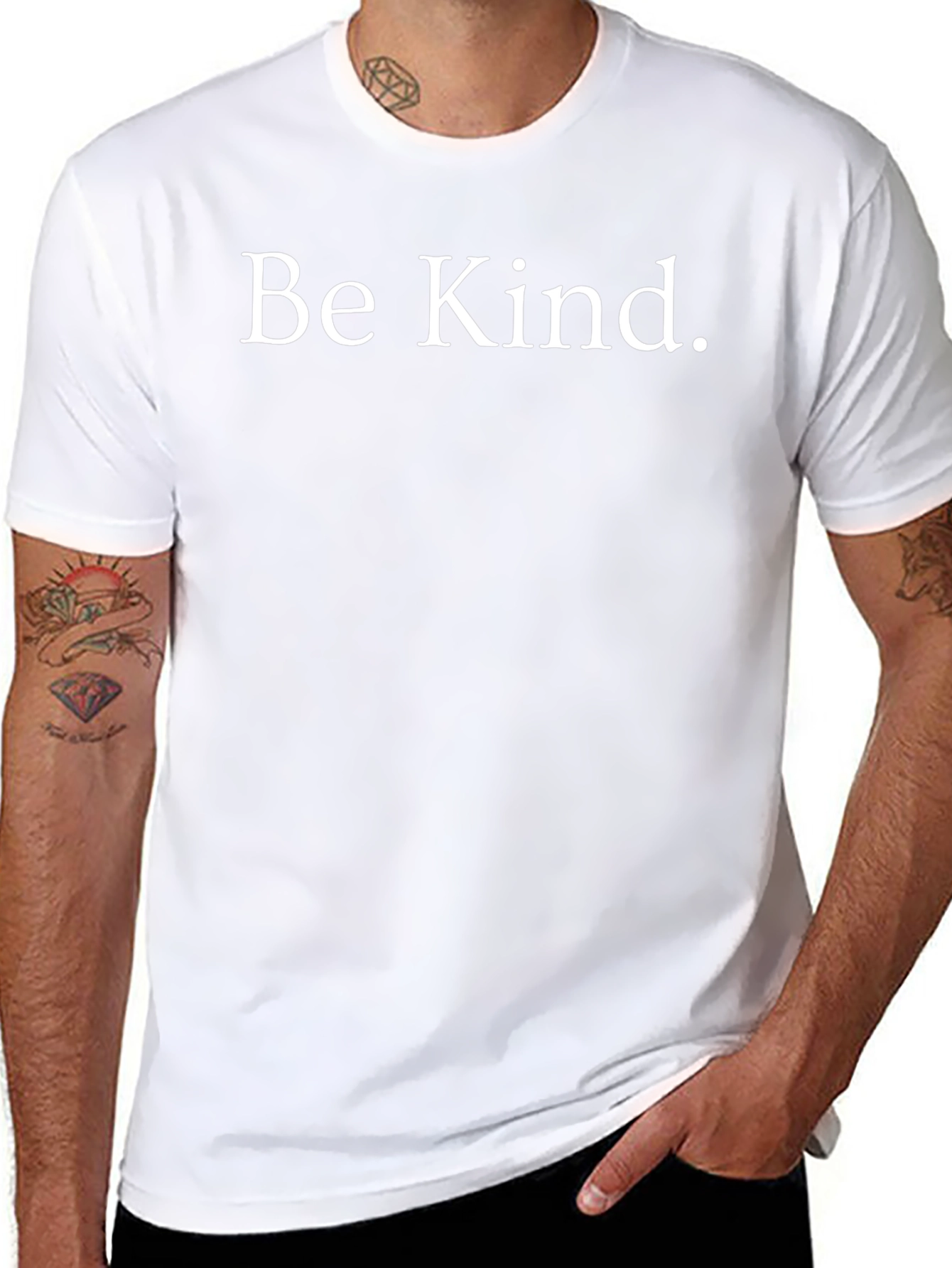 Be Kind Graphic Tee - Soft Black Cotton
