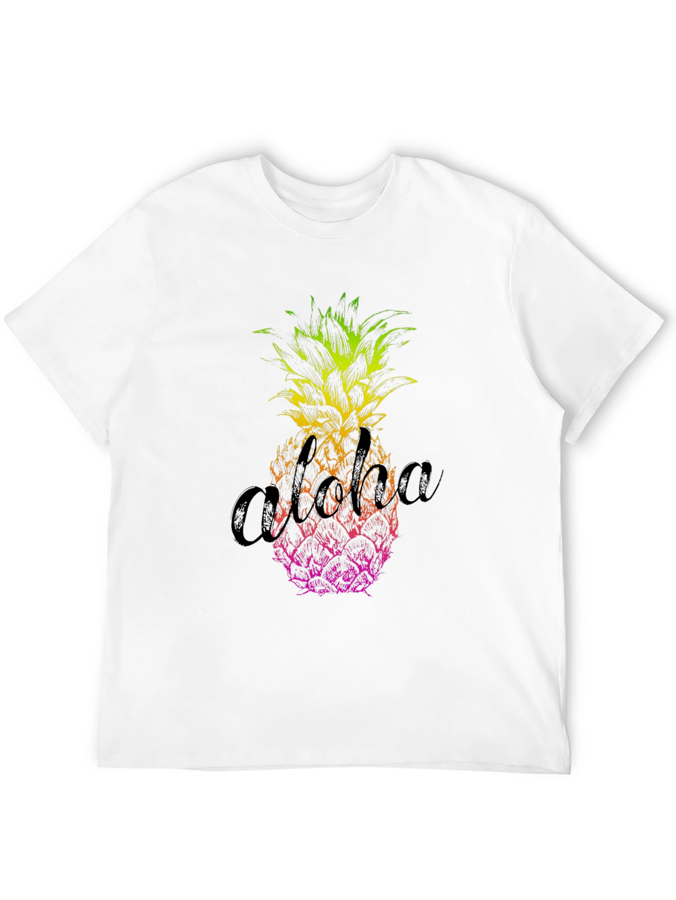 Aloha Pineapple Graphic Tee - Mens Black T-Shirt