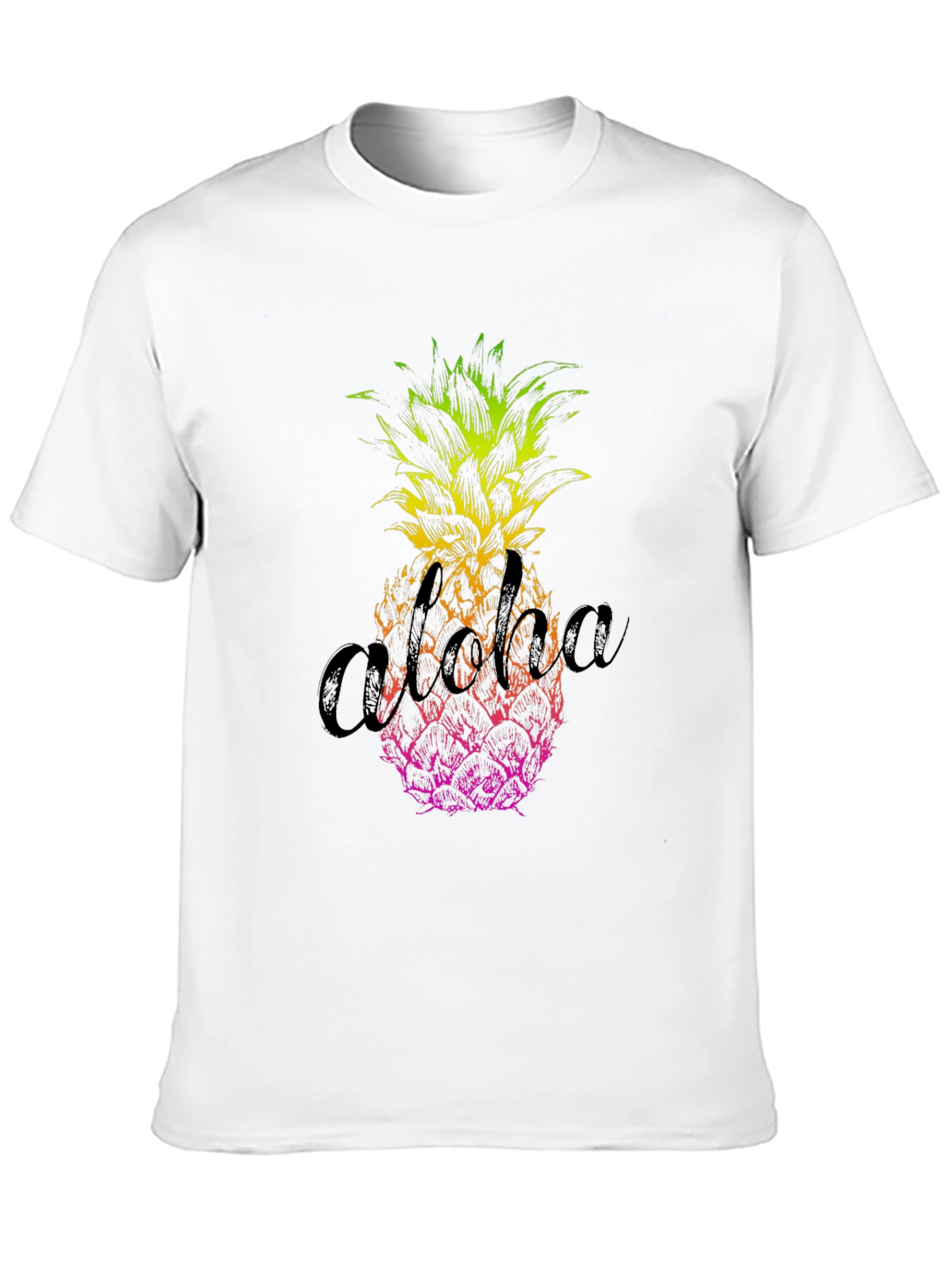 Aloha Pineapple Graphic Tee - Mens Black T-Shirt