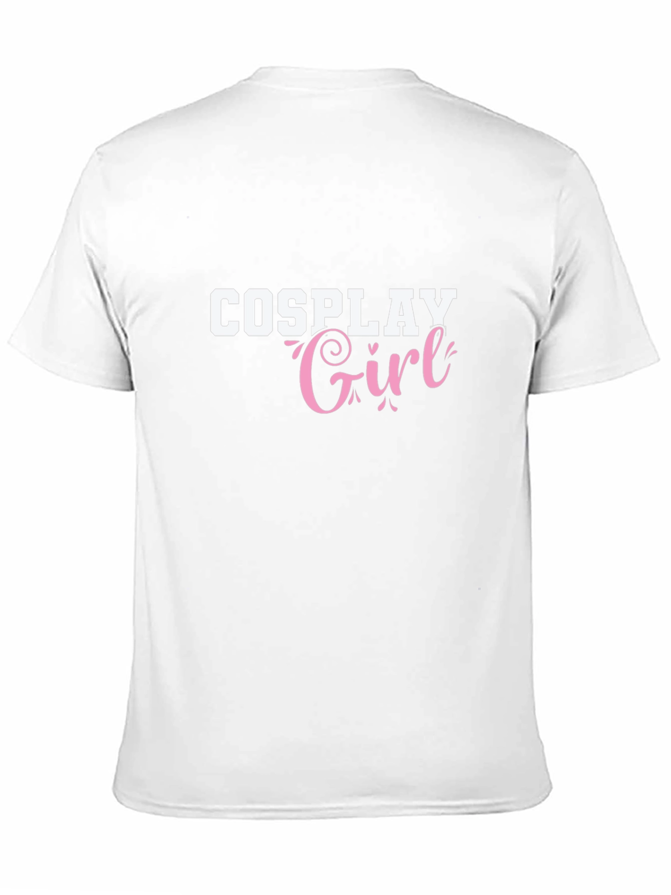Cosplay Girl Graphic Tee - Black Cotton T-Shirt
