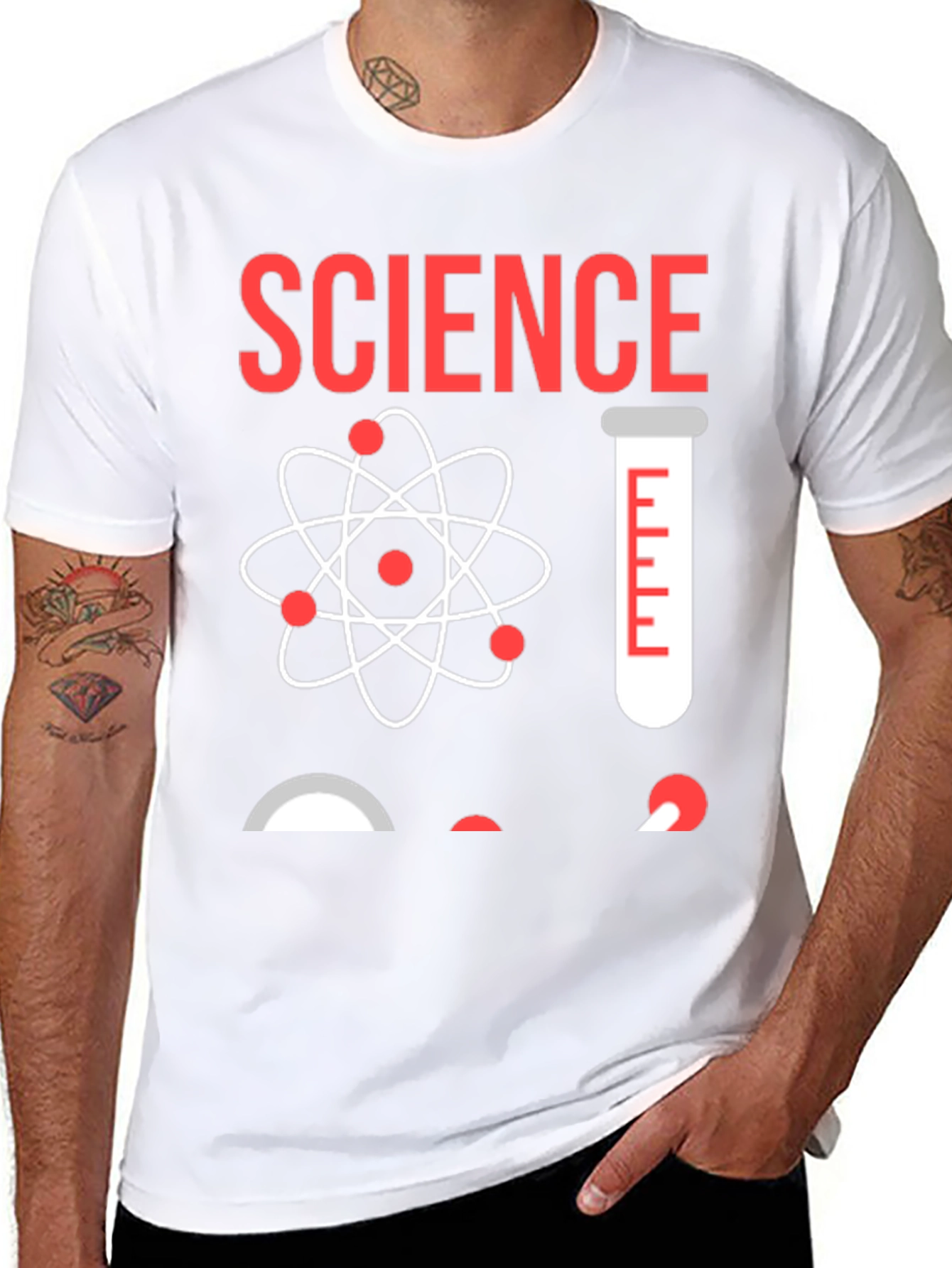 Science T-Shirt - Atom & Test Tube Design