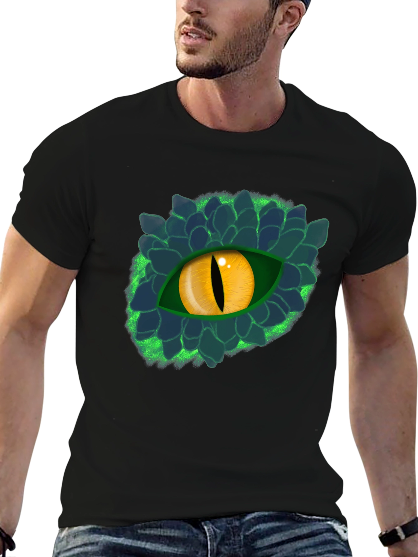 Dragon Eye Graphic Tee - Mythical Creature Shirt