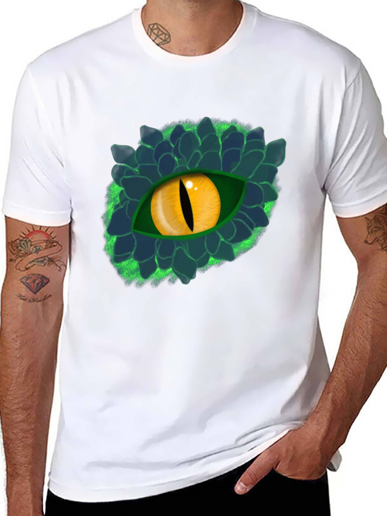 Dragon Eye Graphic Tee - Mythical Creature Shirt