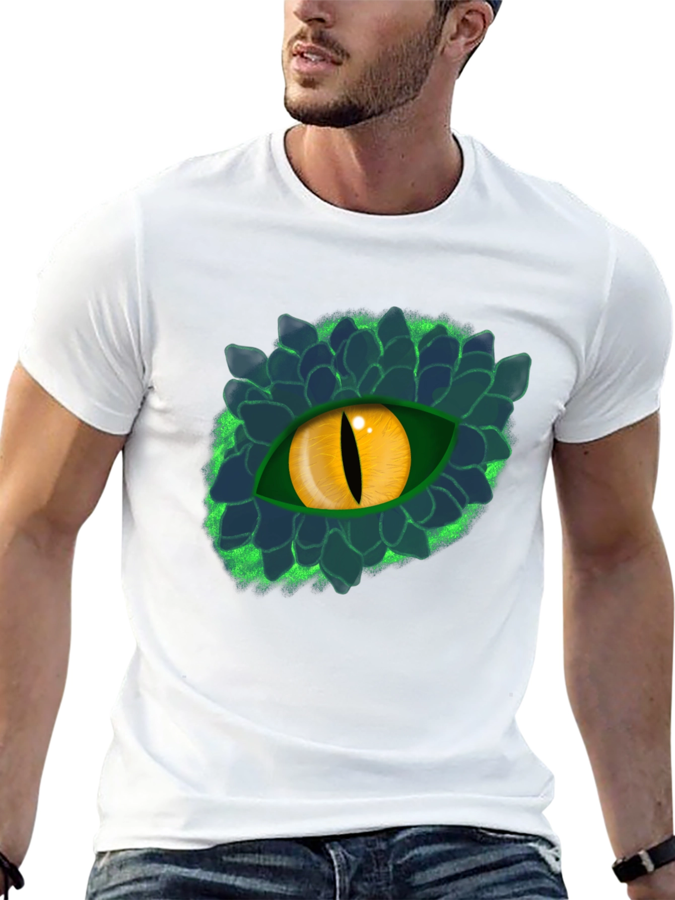 Dragon Eye Graphic Tee - Mythical Creature Shirt
