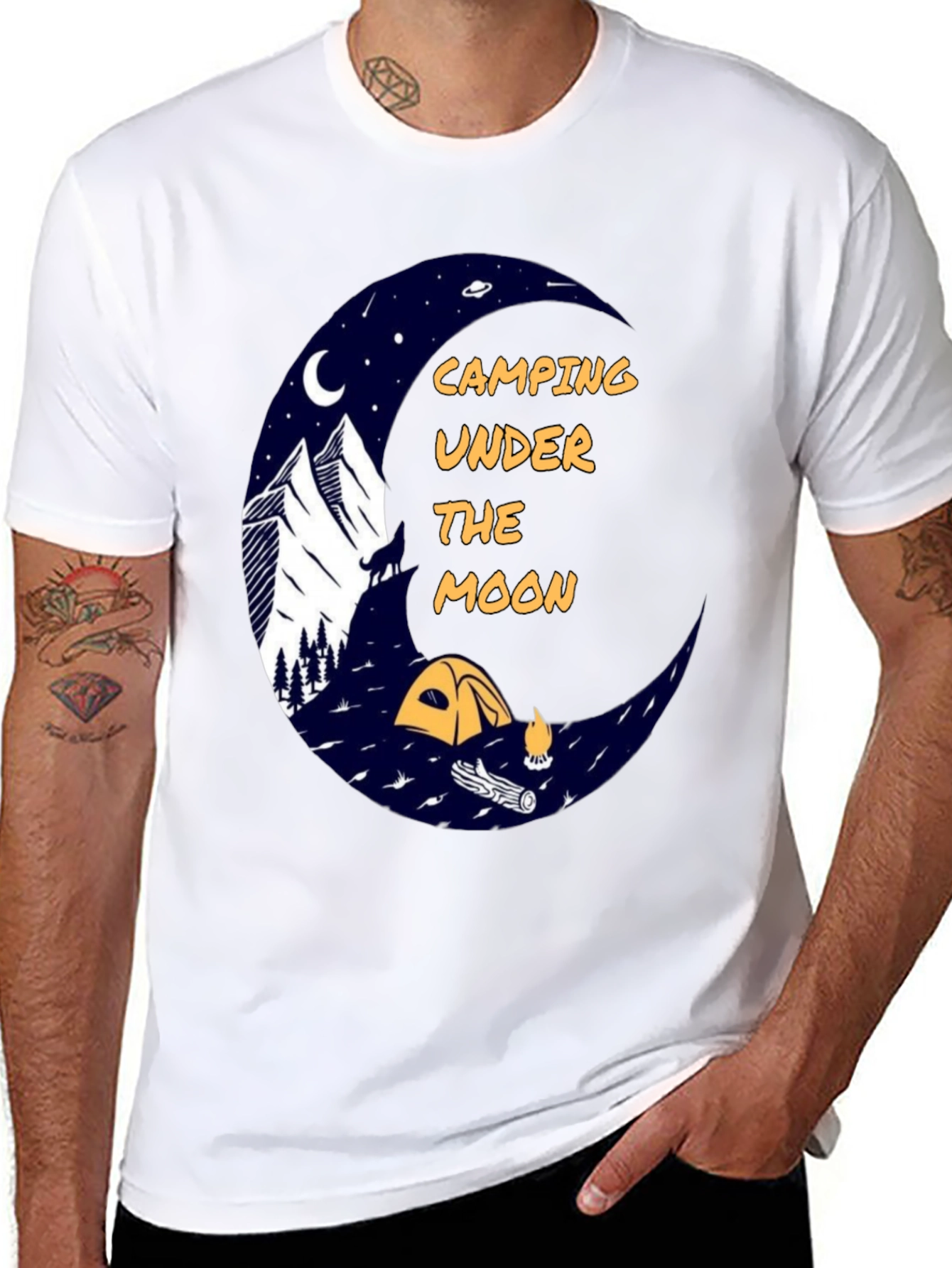 Camping Under the Moon Graphic Tee
