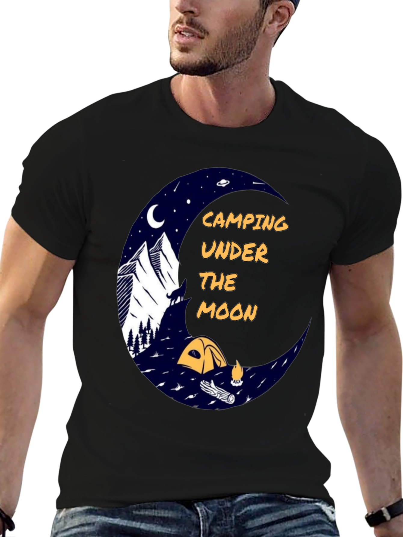 Camping Under the Moon Graphic Tee