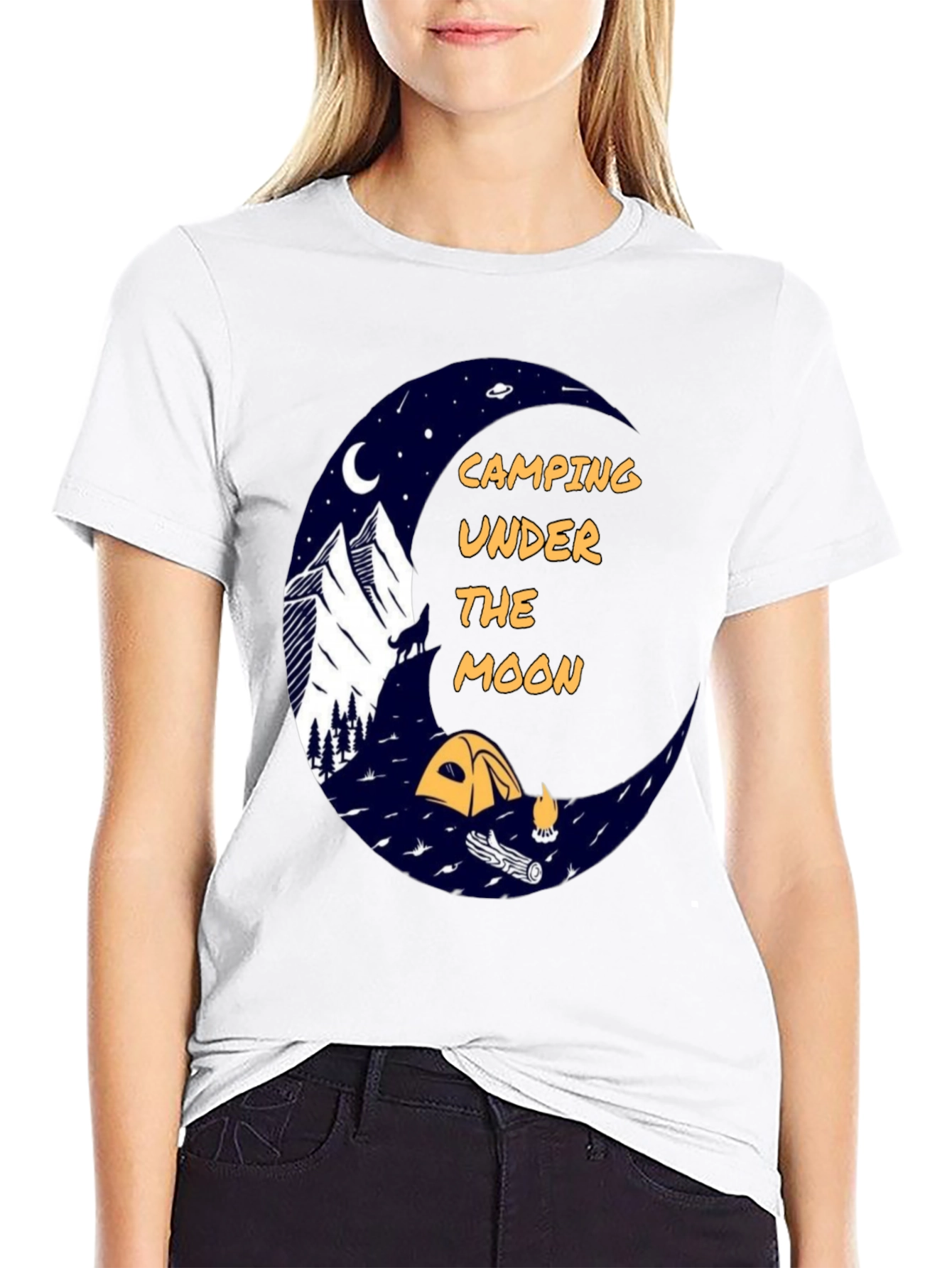 Camping Under the Moon Graphic Tee