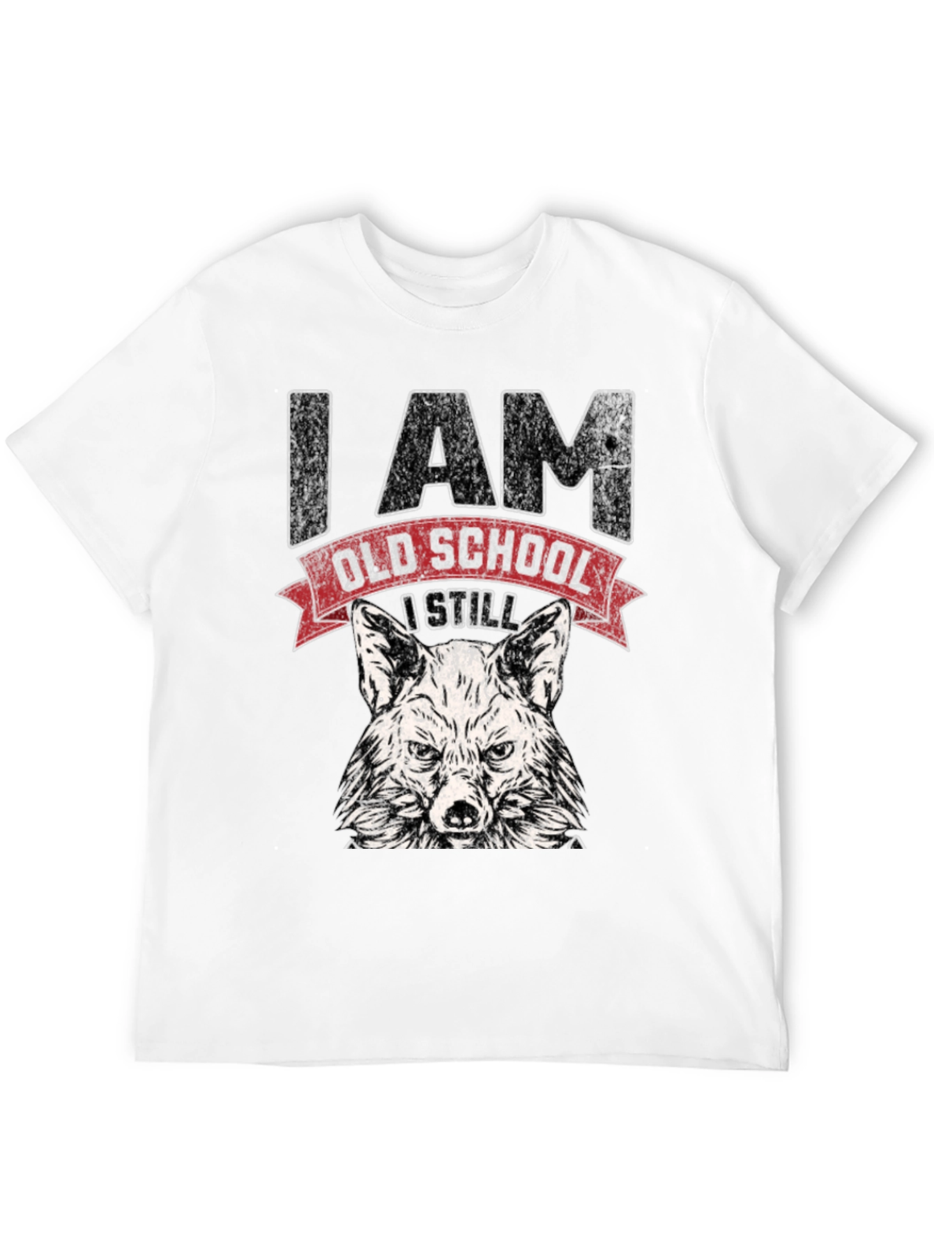 I Am Old School Wolf Graphic Tee