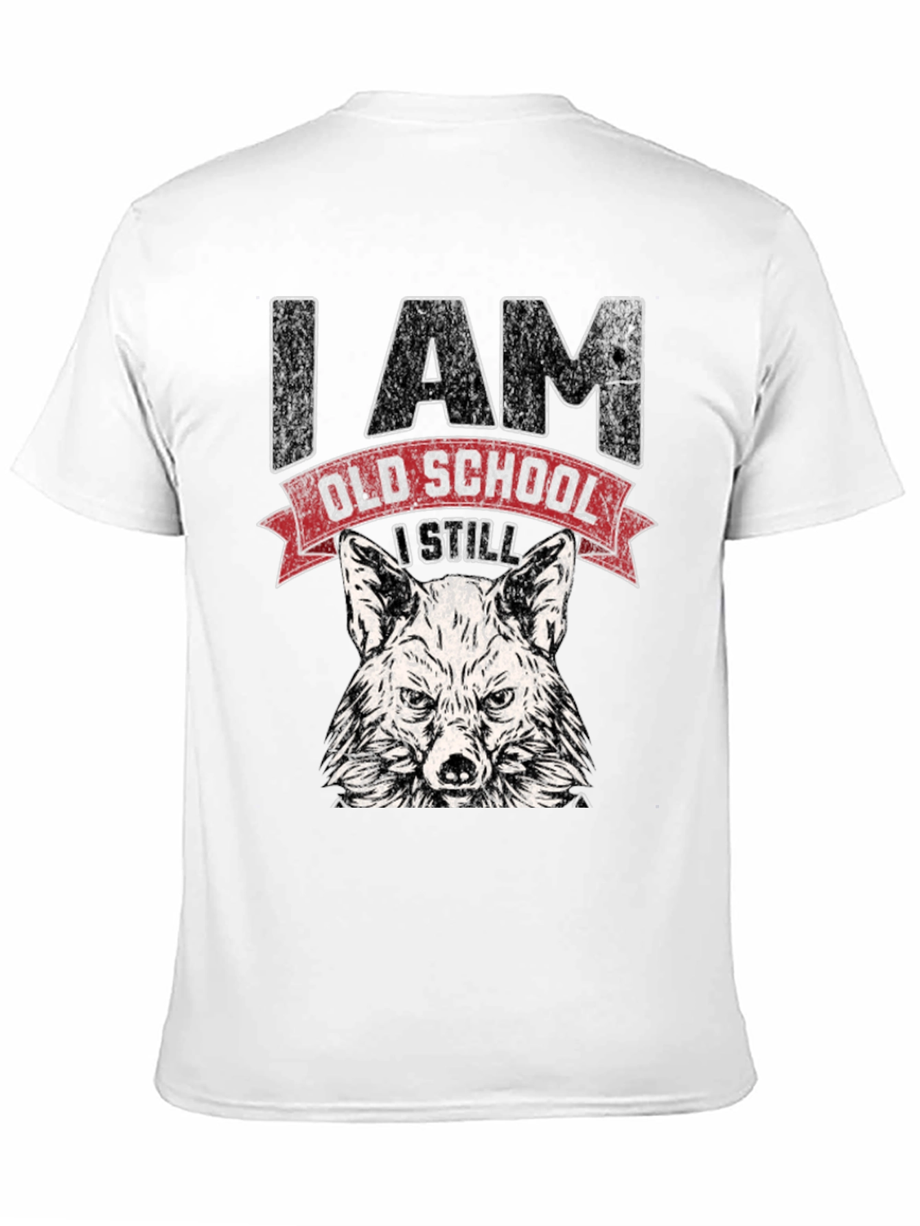 I Am Old School Wolf Graphic Tee