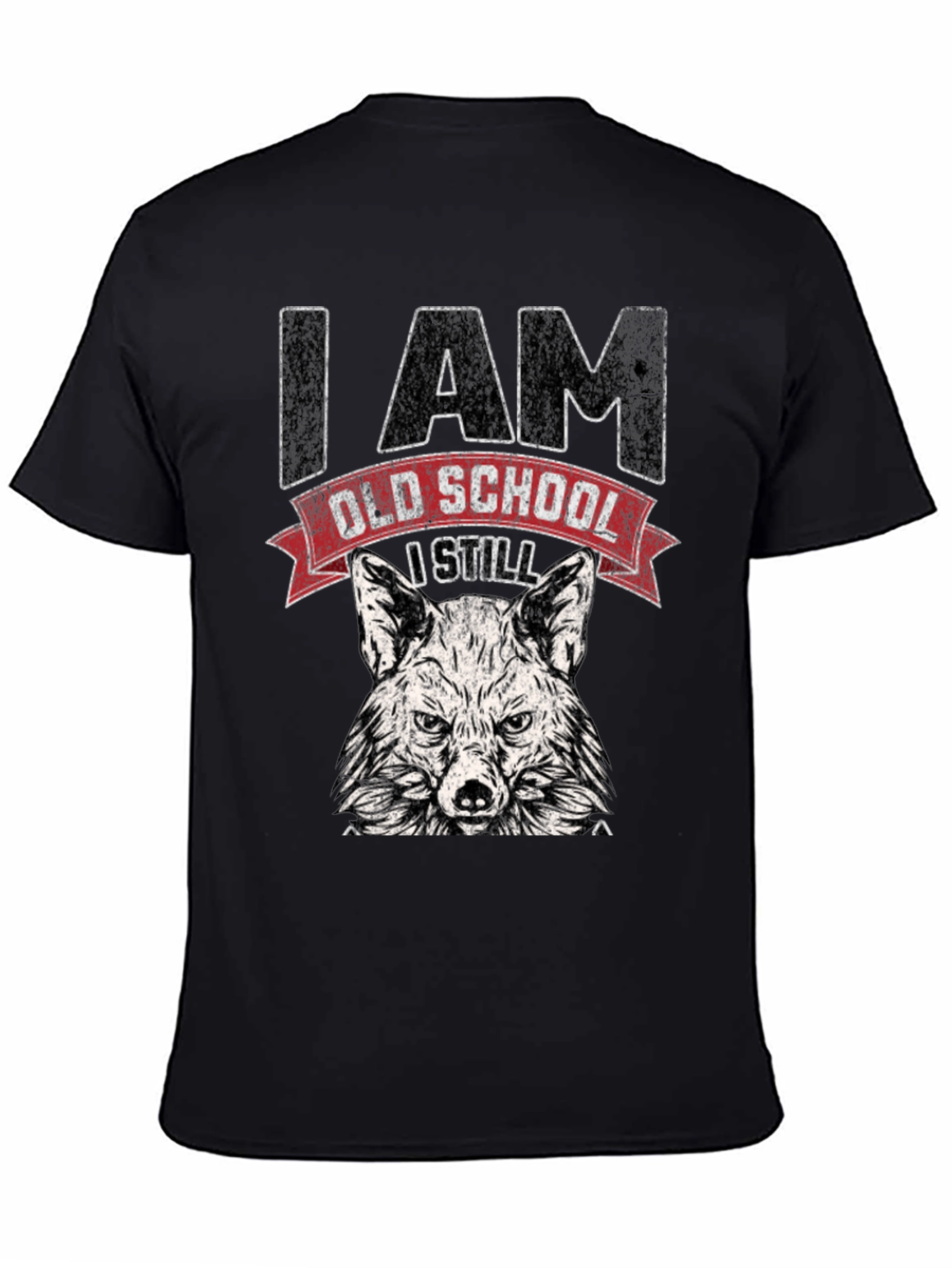 I Am Old School Wolf Graphic Tee