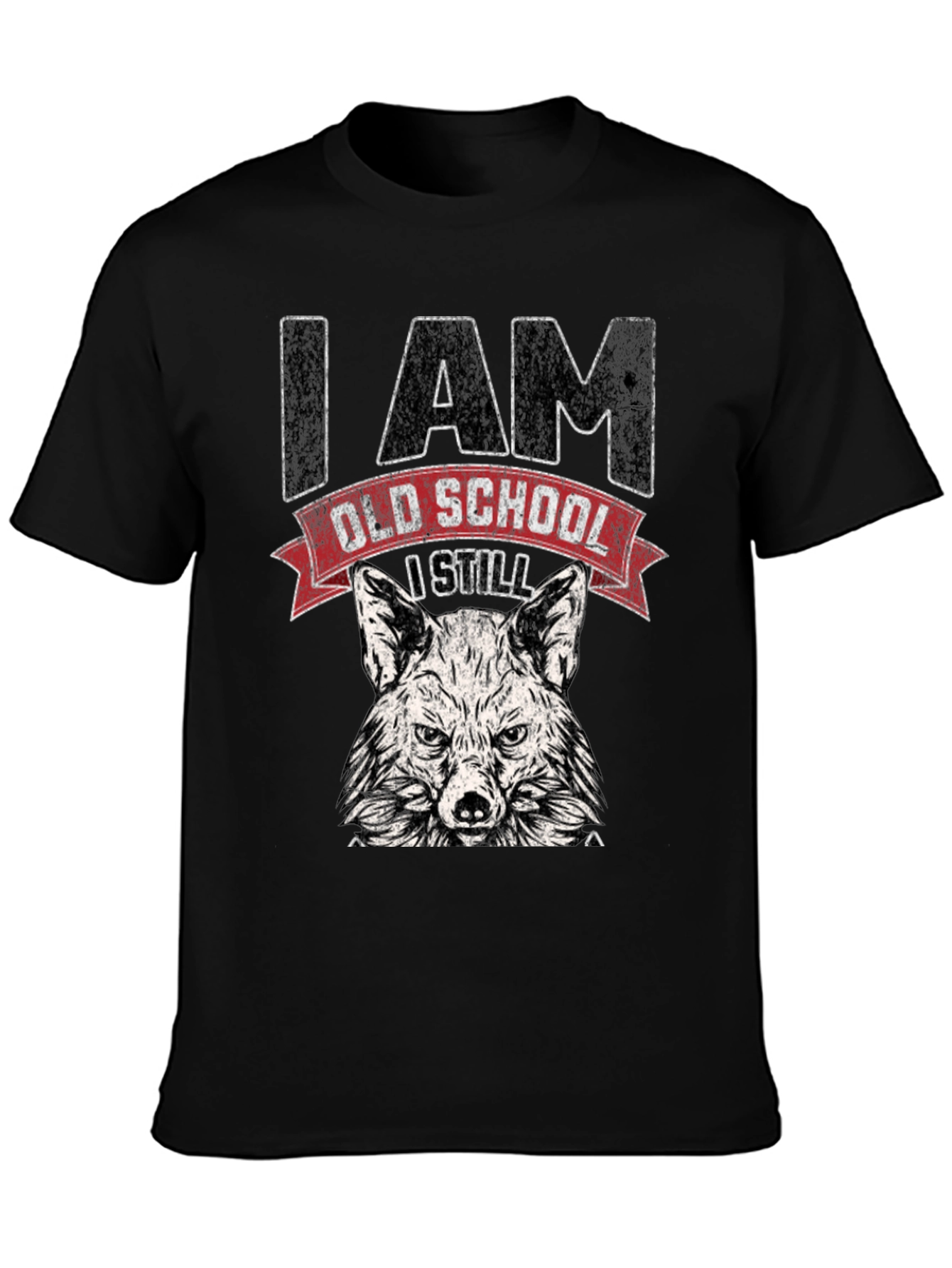 I Am Old School Wolf Graphic Tee