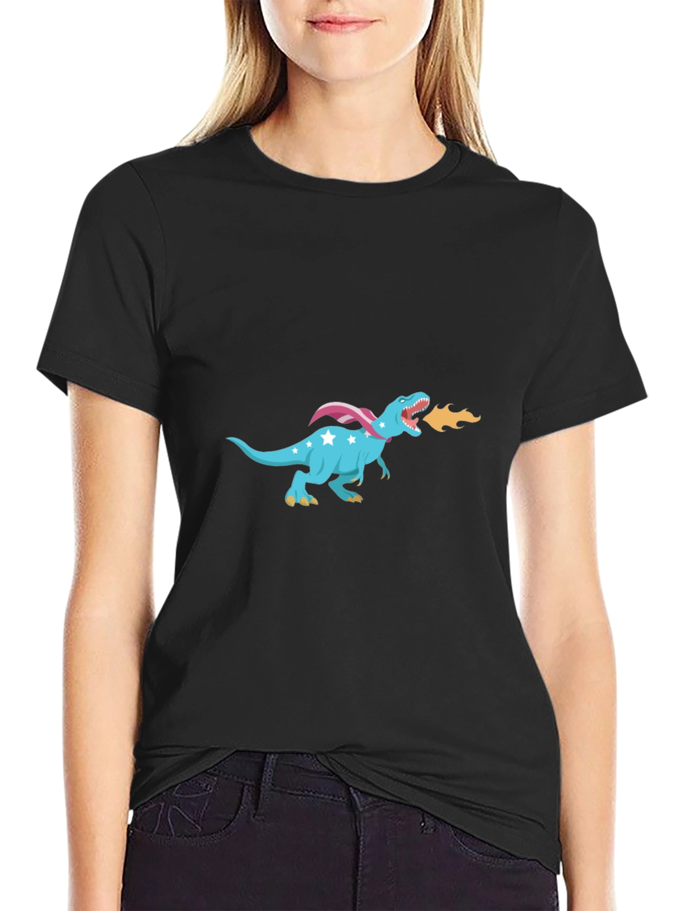 Dino Fire T-Shirt - Cool Dragon Graphic Tee