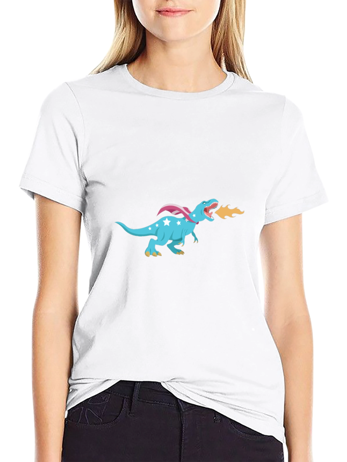Dino Fire T-Shirt - Cool Dragon Graphic Tee