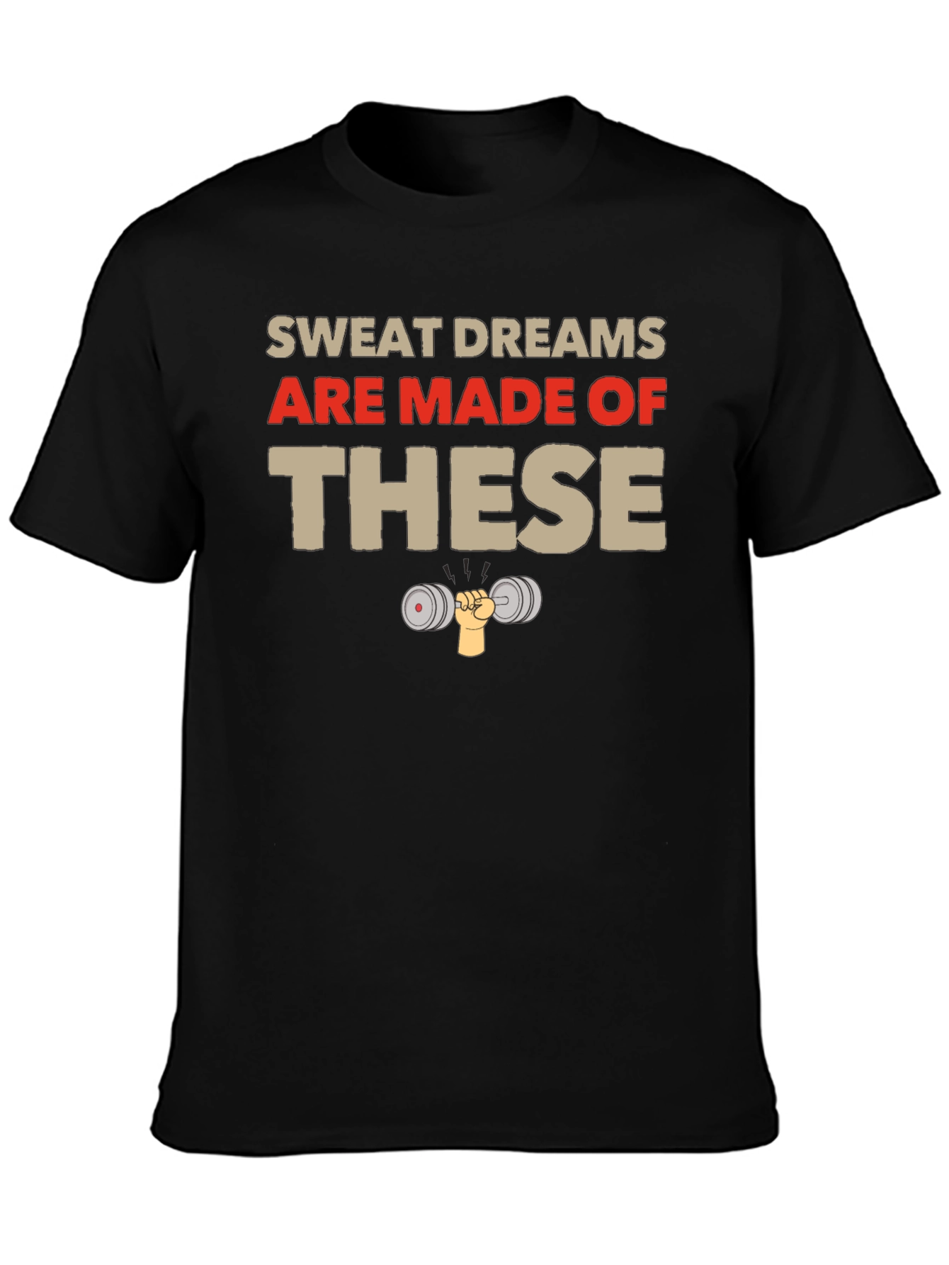 Sweat Dreams Gym T-Shirt - Black Workout Tee