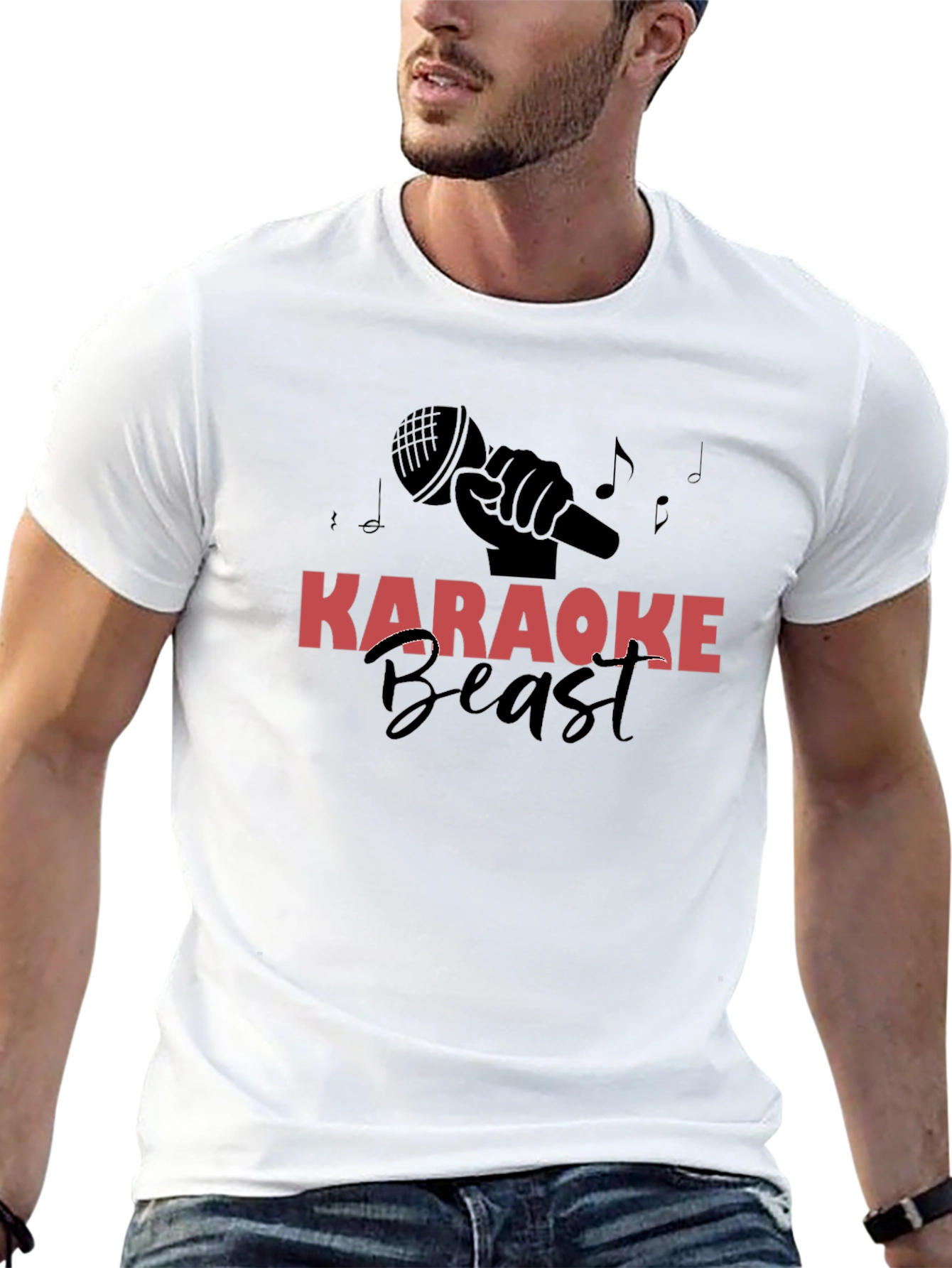 Karaoke Beast Graphic Tee - Sing Your Heart Out!