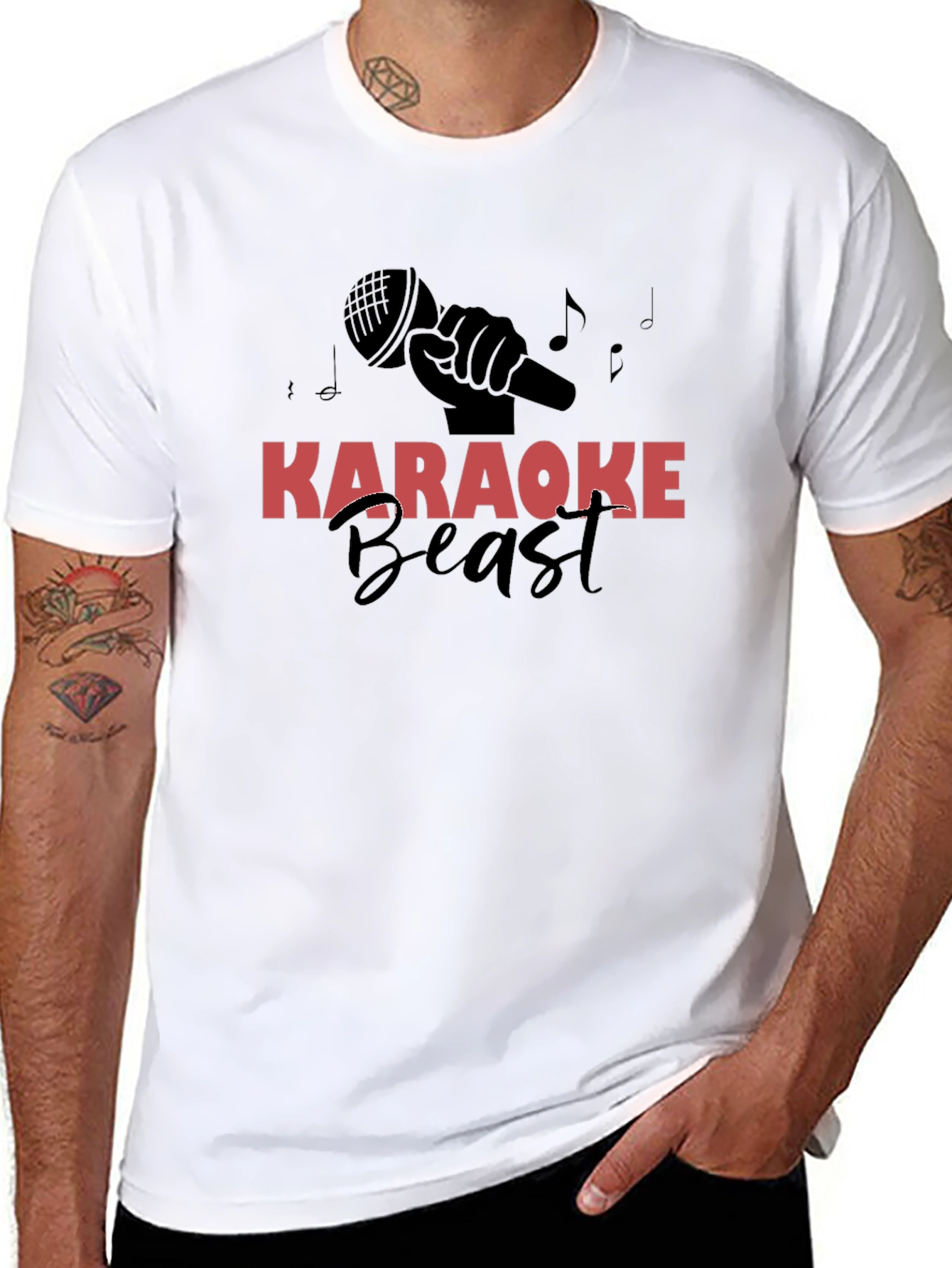 Karaoke Beast Graphic Tee - Sing Your Heart Out!