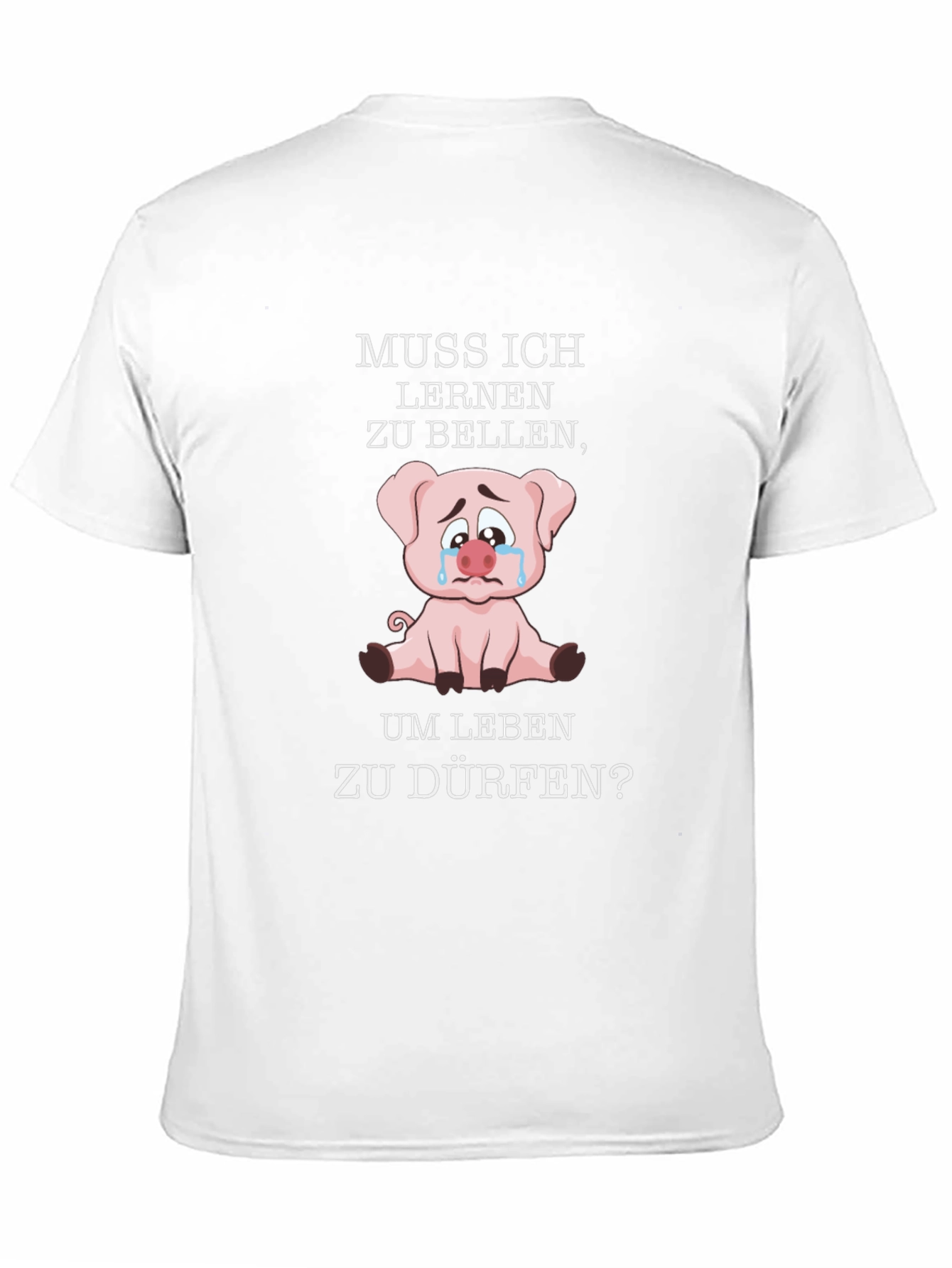 Muss Ich Lernen Pig Graphic Black T-Shirt