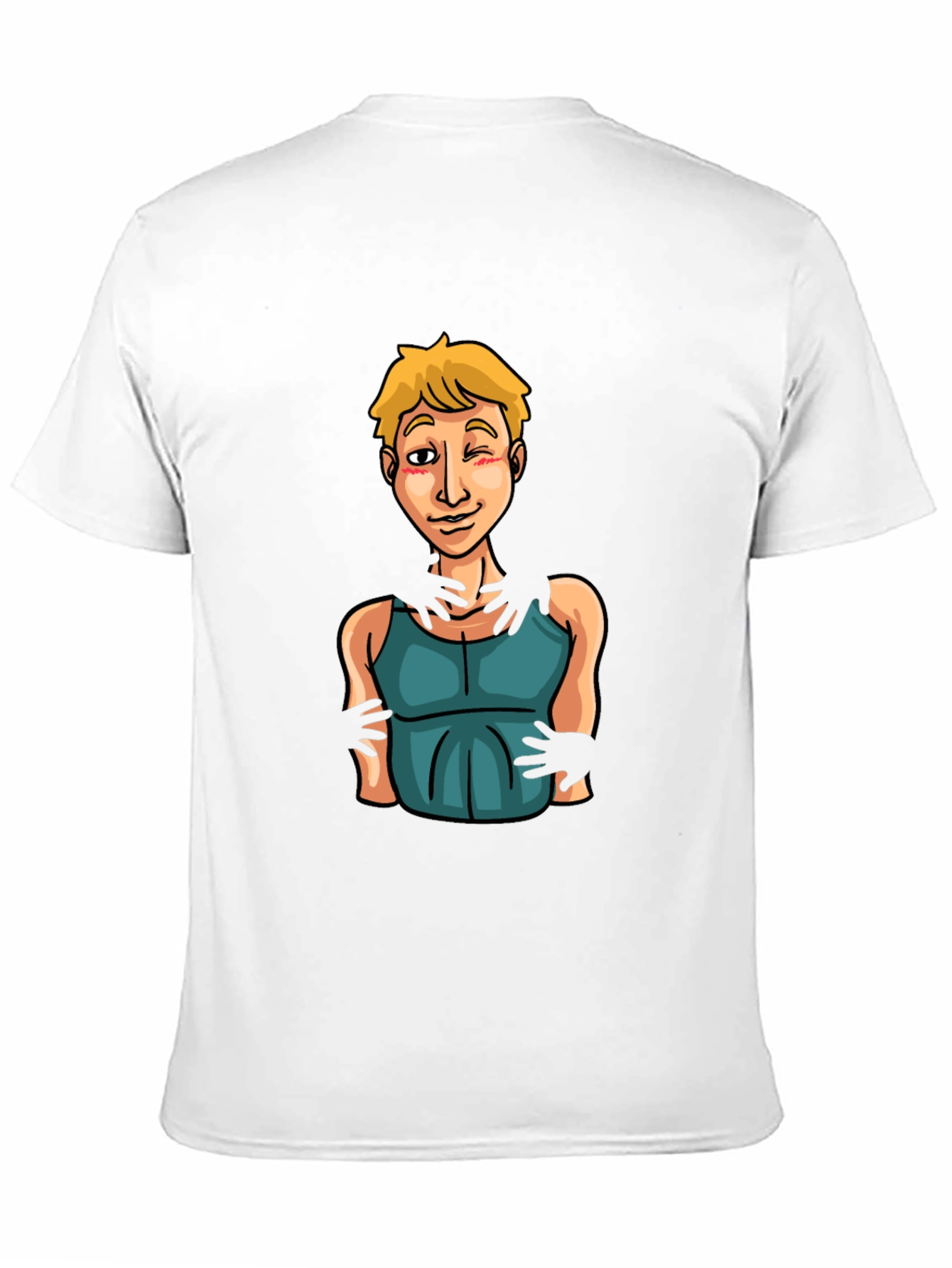 Cartoon Graphic Print Black T-Shirt