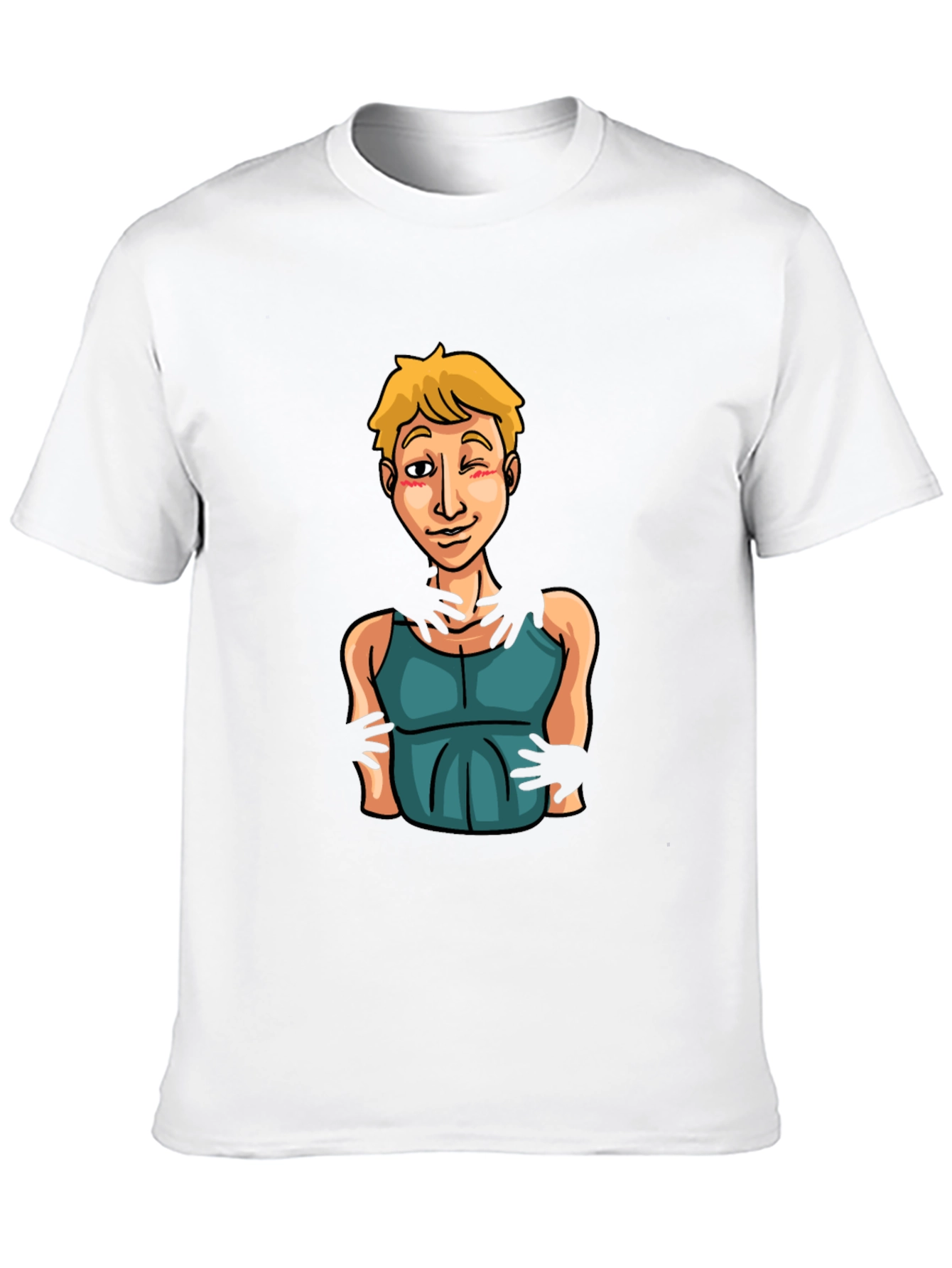 Cartoon Graphic Print Black T-Shirt