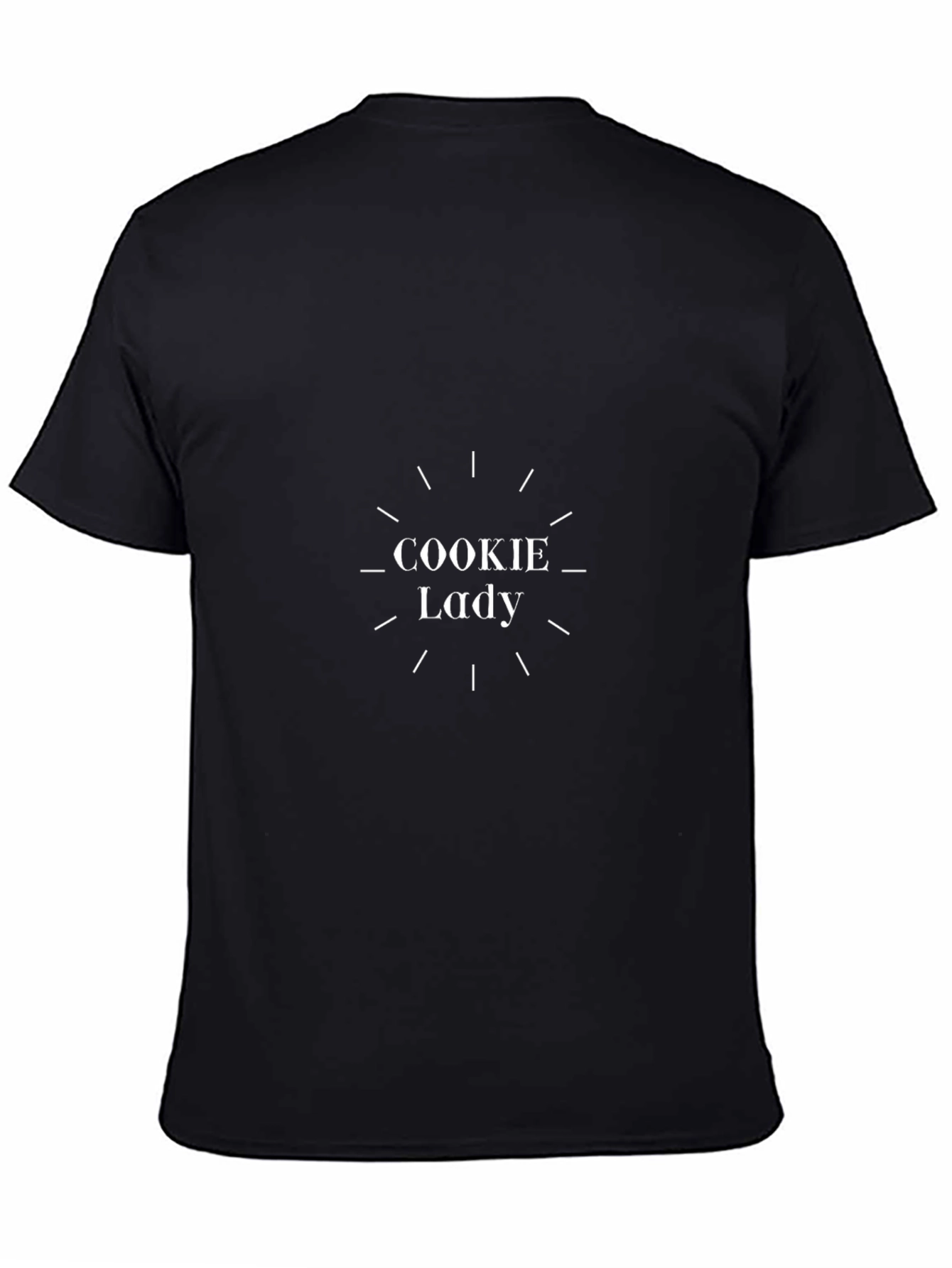 Cookie Lady Graphic Tee - Black Cotton Blend