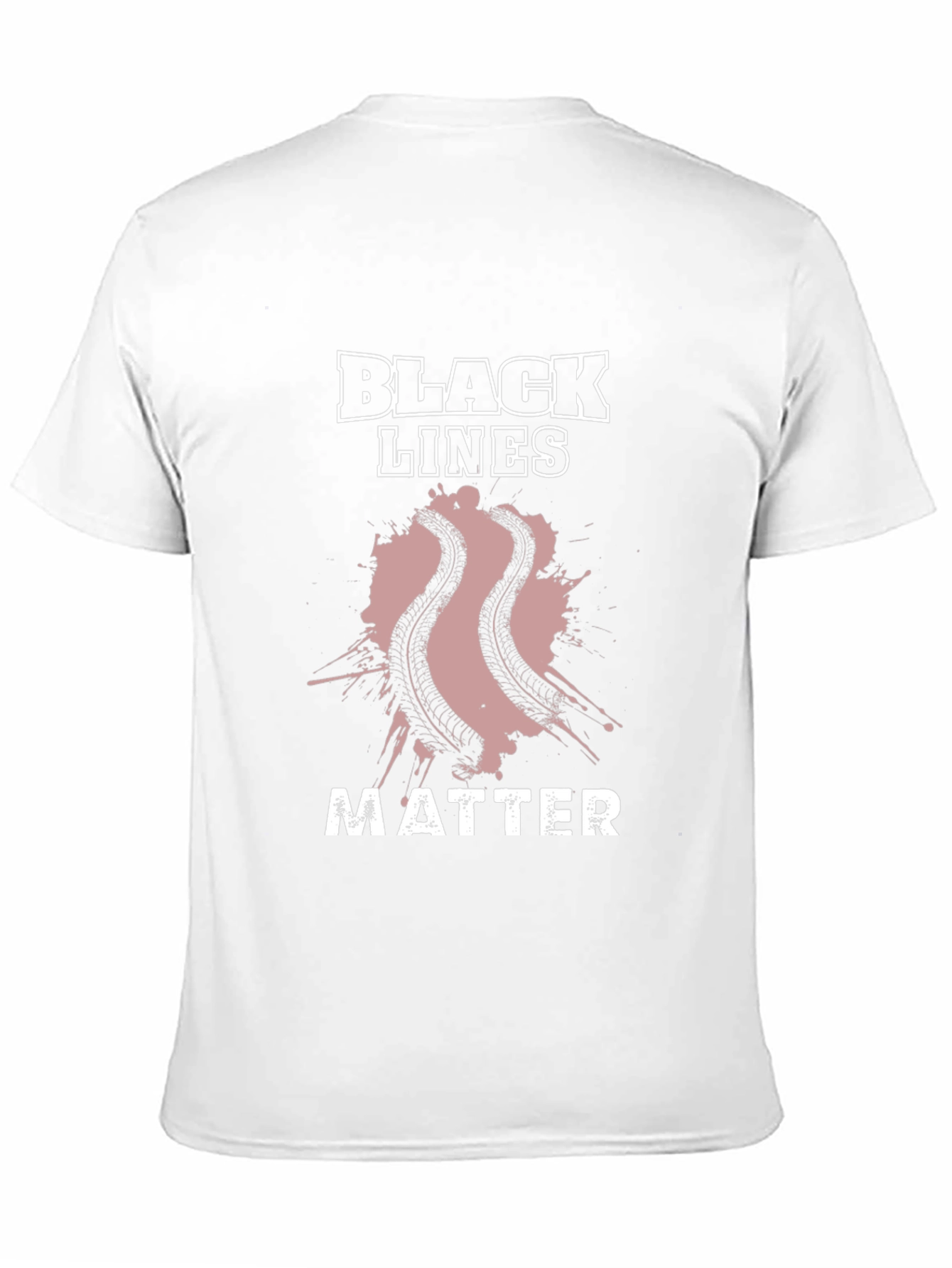 Black Lines Matter Graphic Tee - Mens Black T-Shirt