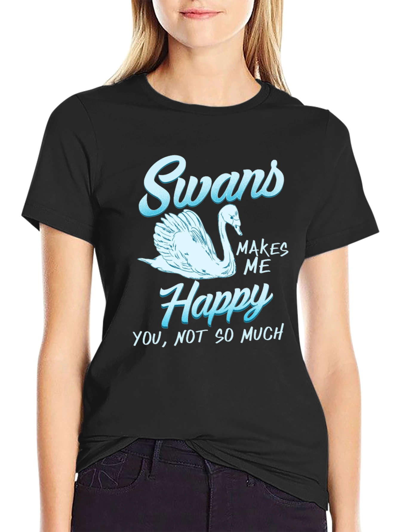 Swans Make Me Happy Graphic T-Shirt