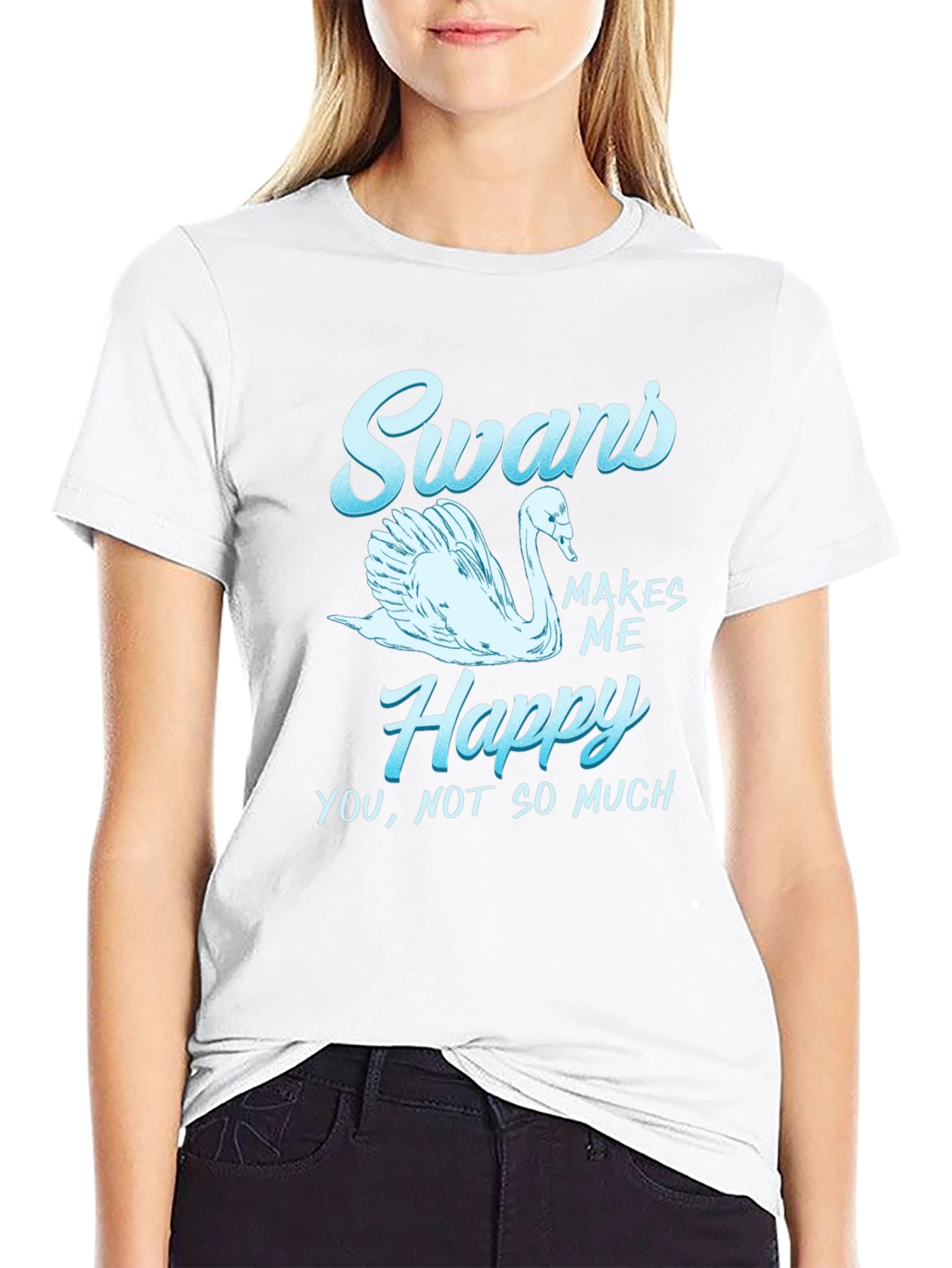 Swans Make Me Happy Graphic T-Shirt
