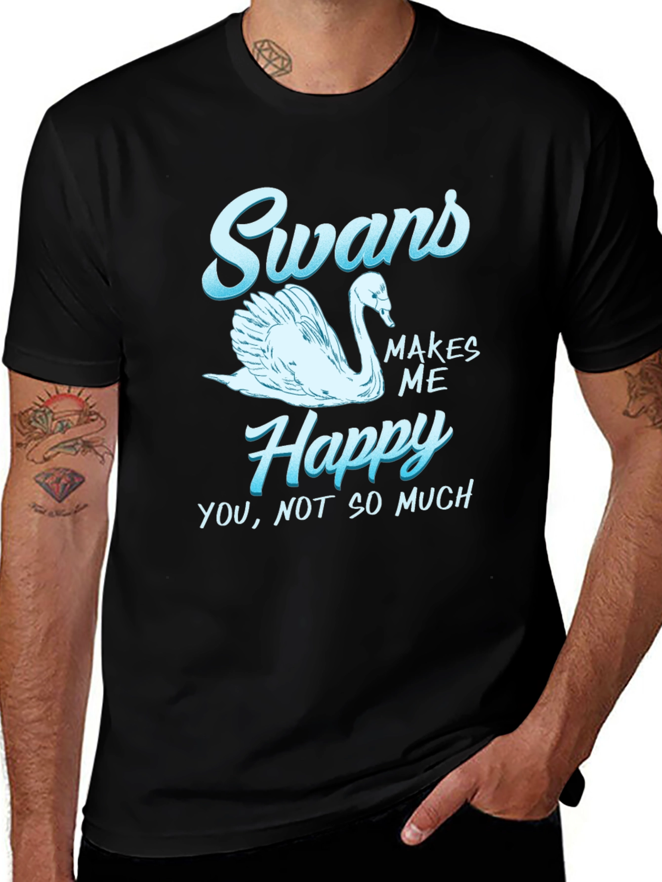 Swans Make Me Happy Graphic T-Shirt