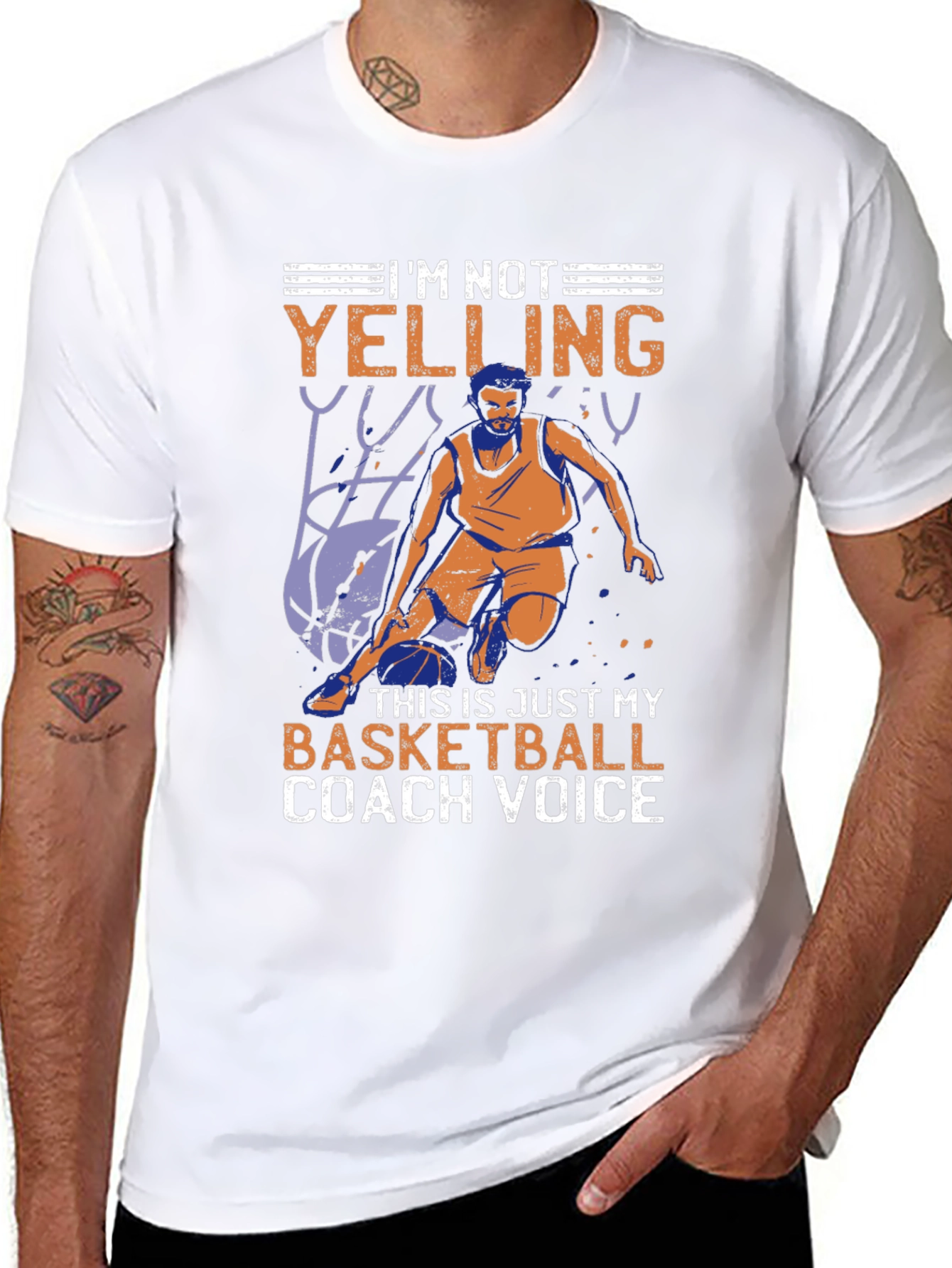 Basketball Coach Voice Graphic T-Shirt