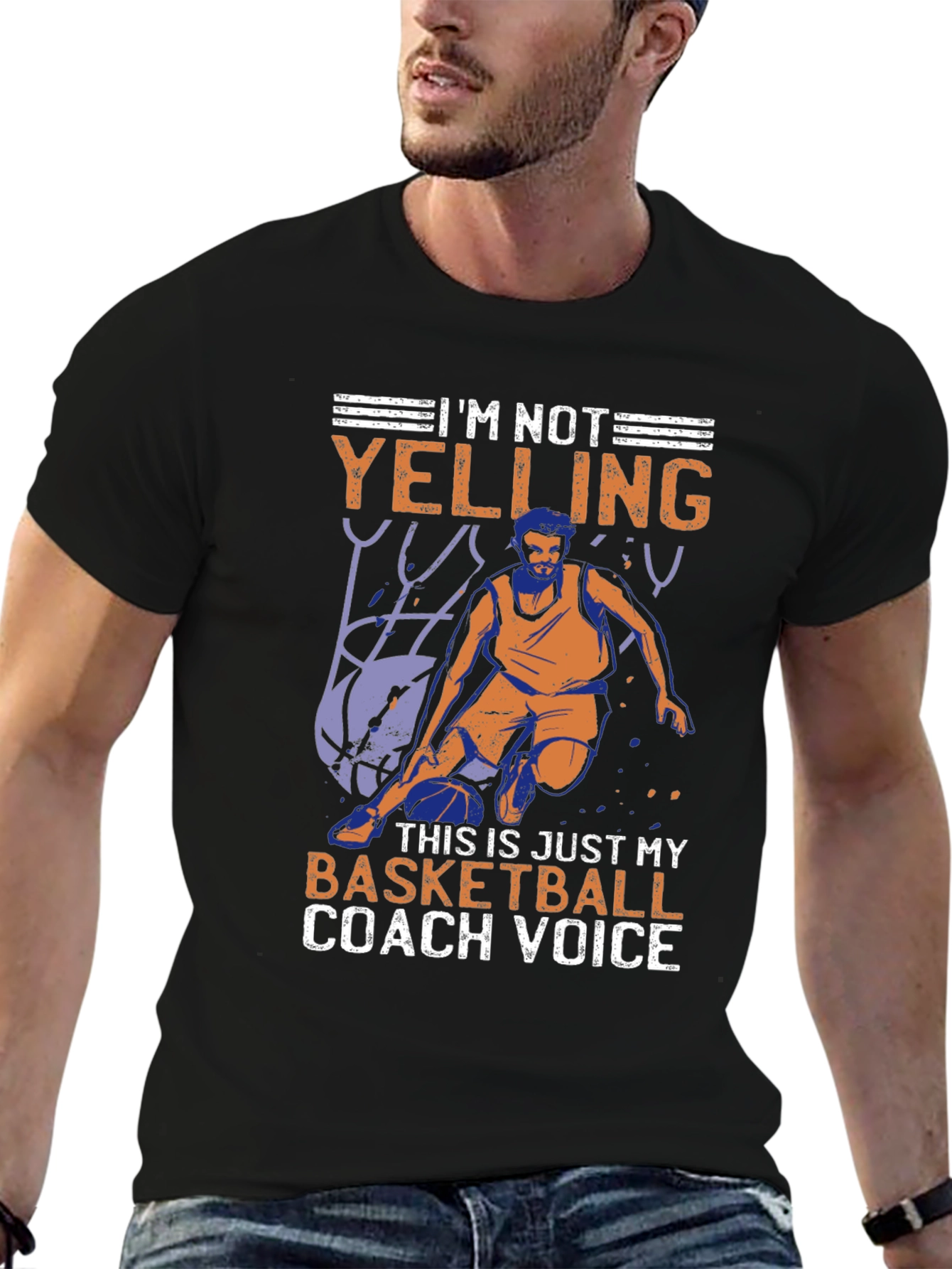Basketball Coach Voice Graphic T-Shirt