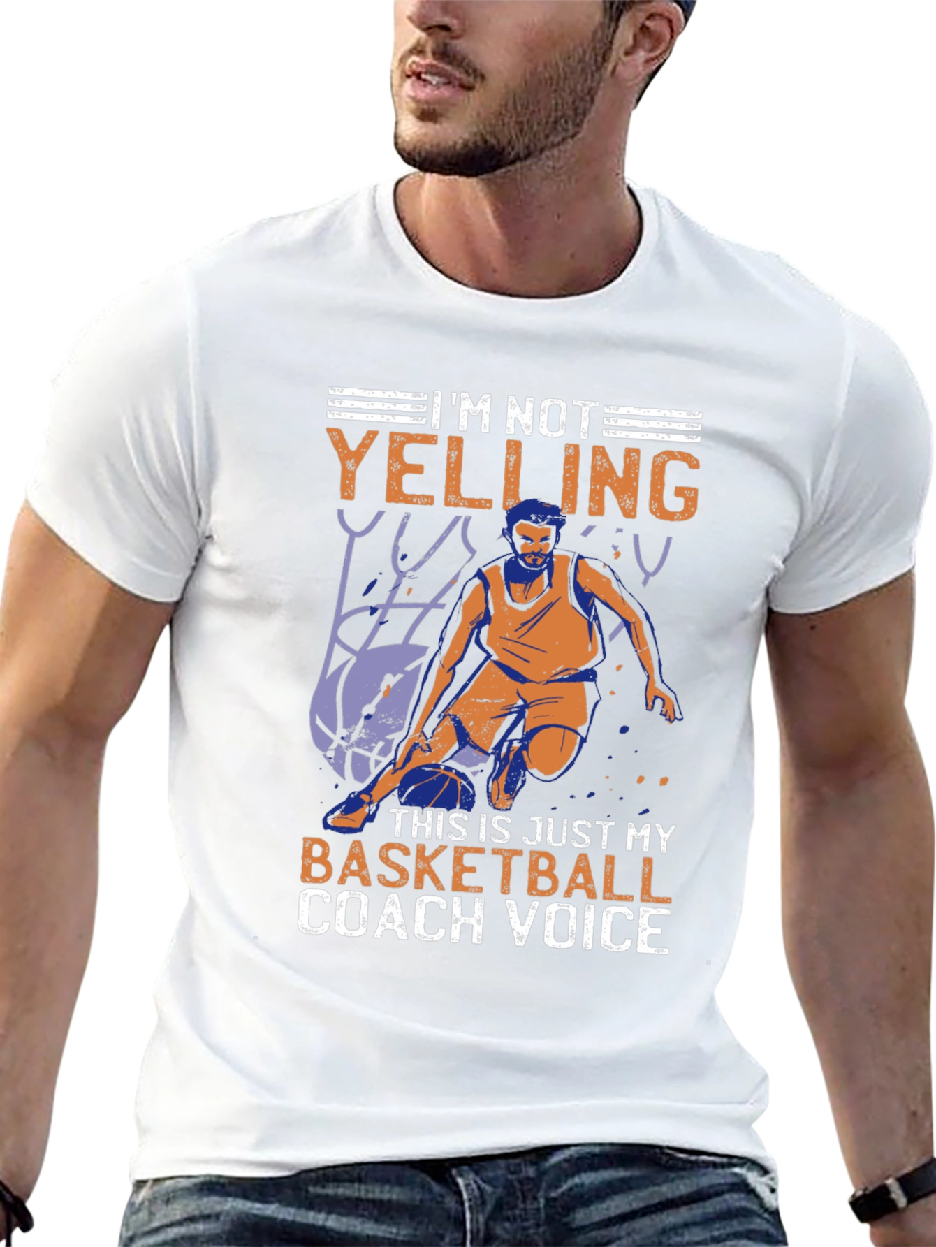 Basketball Coach Voice Graphic T-Shirt