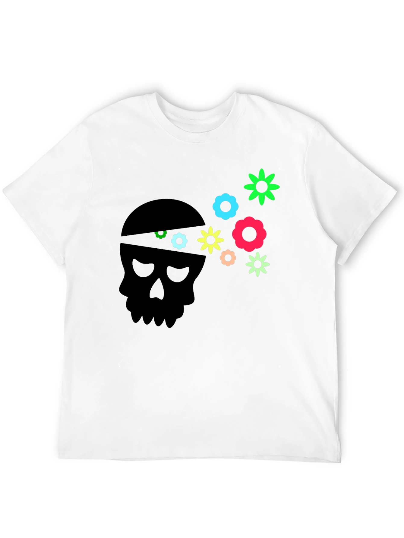 Skull Flower Power Graphic Tee