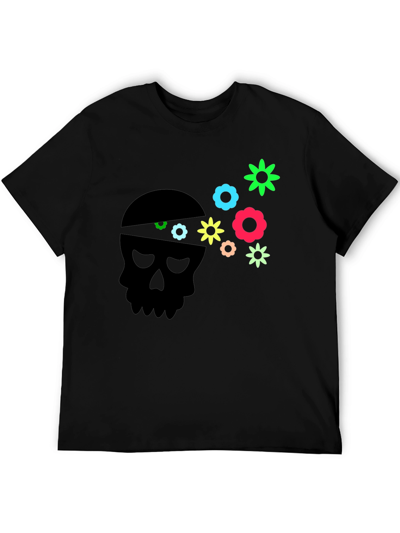 Skull Flower Power Graphic Tee