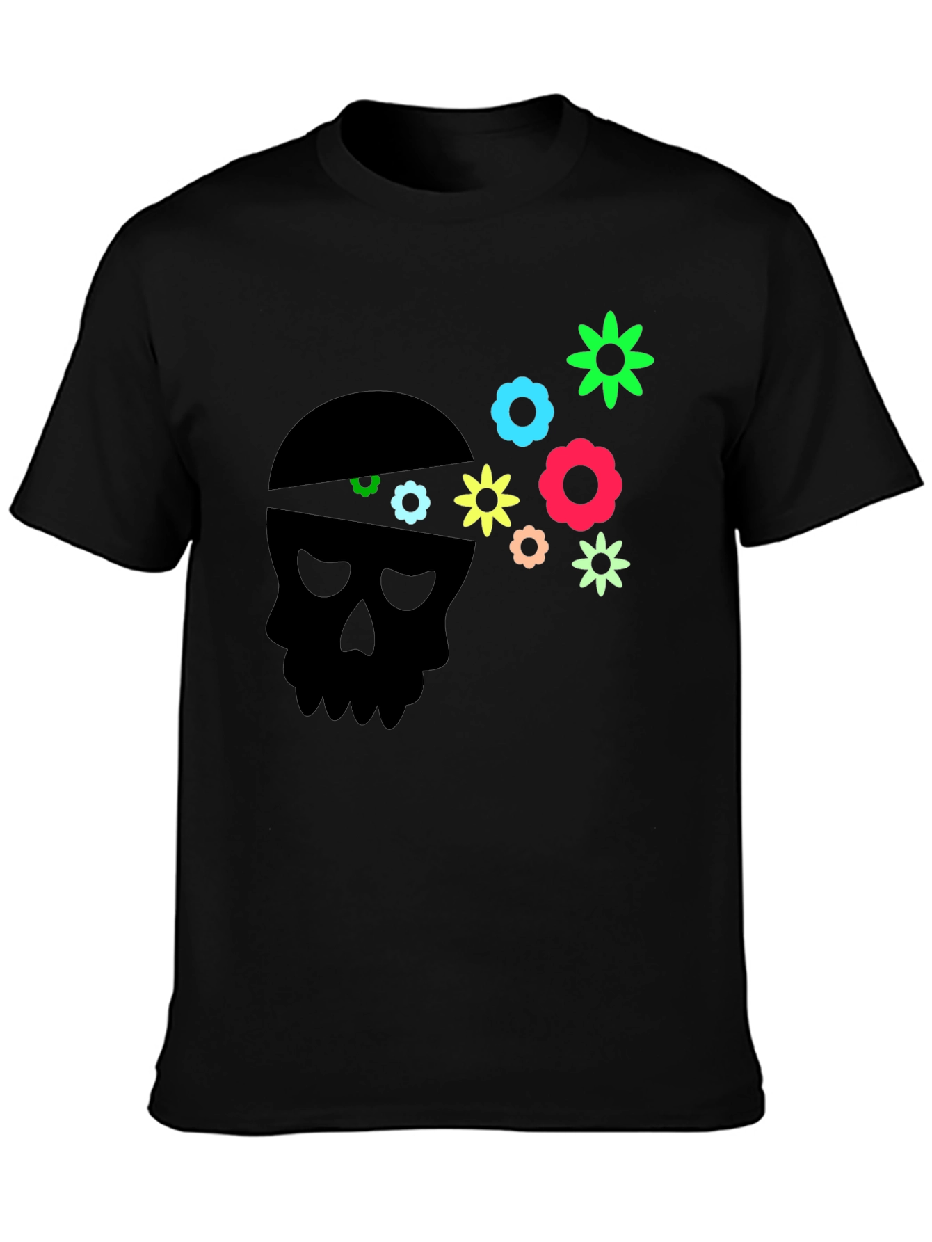 Skull Flower Power Graphic Tee