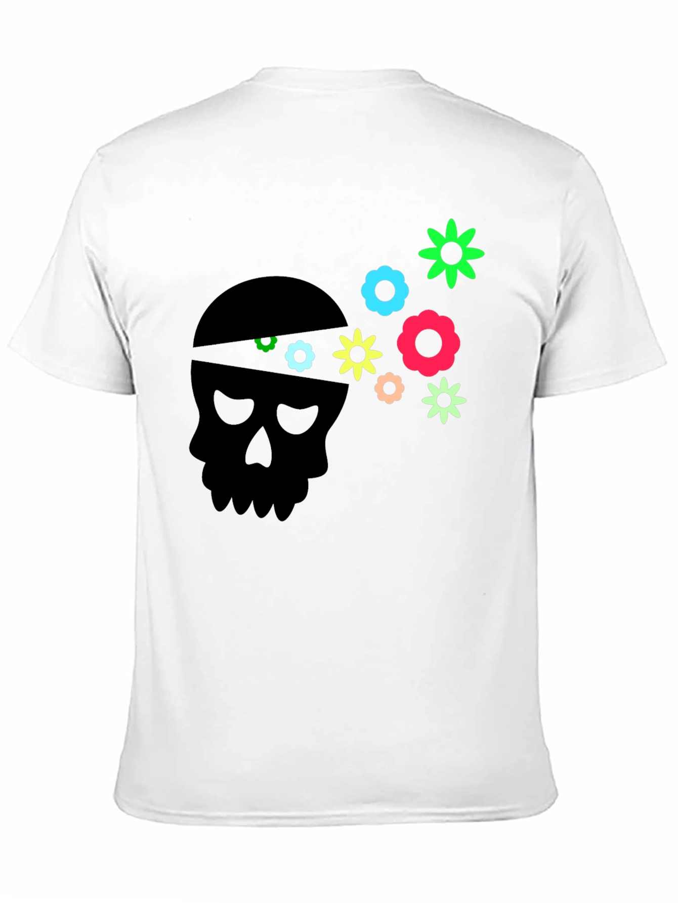 Skull Flower Power Graphic Tee